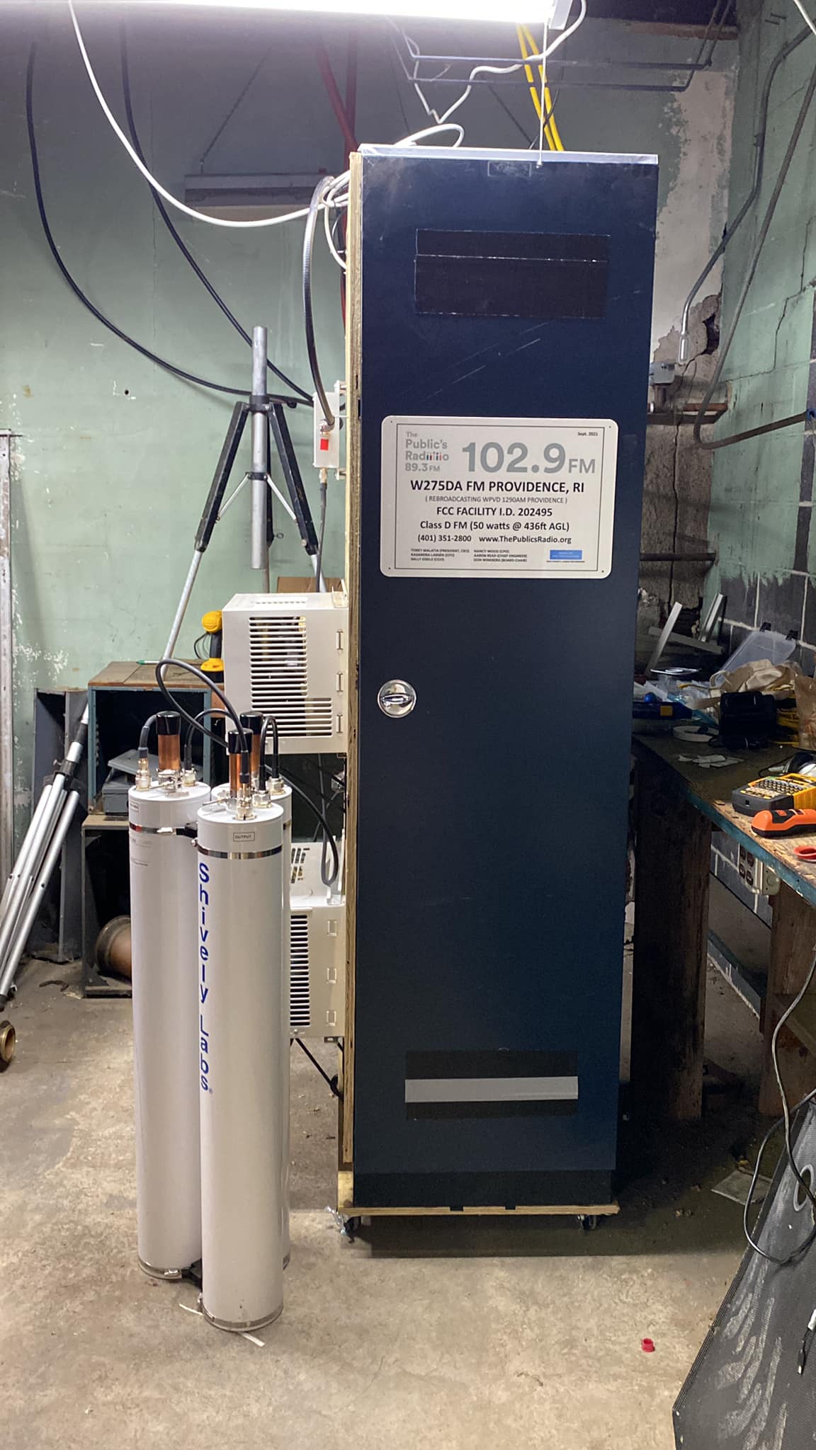 The new rack cabinet. New rack cabinet at W275DA