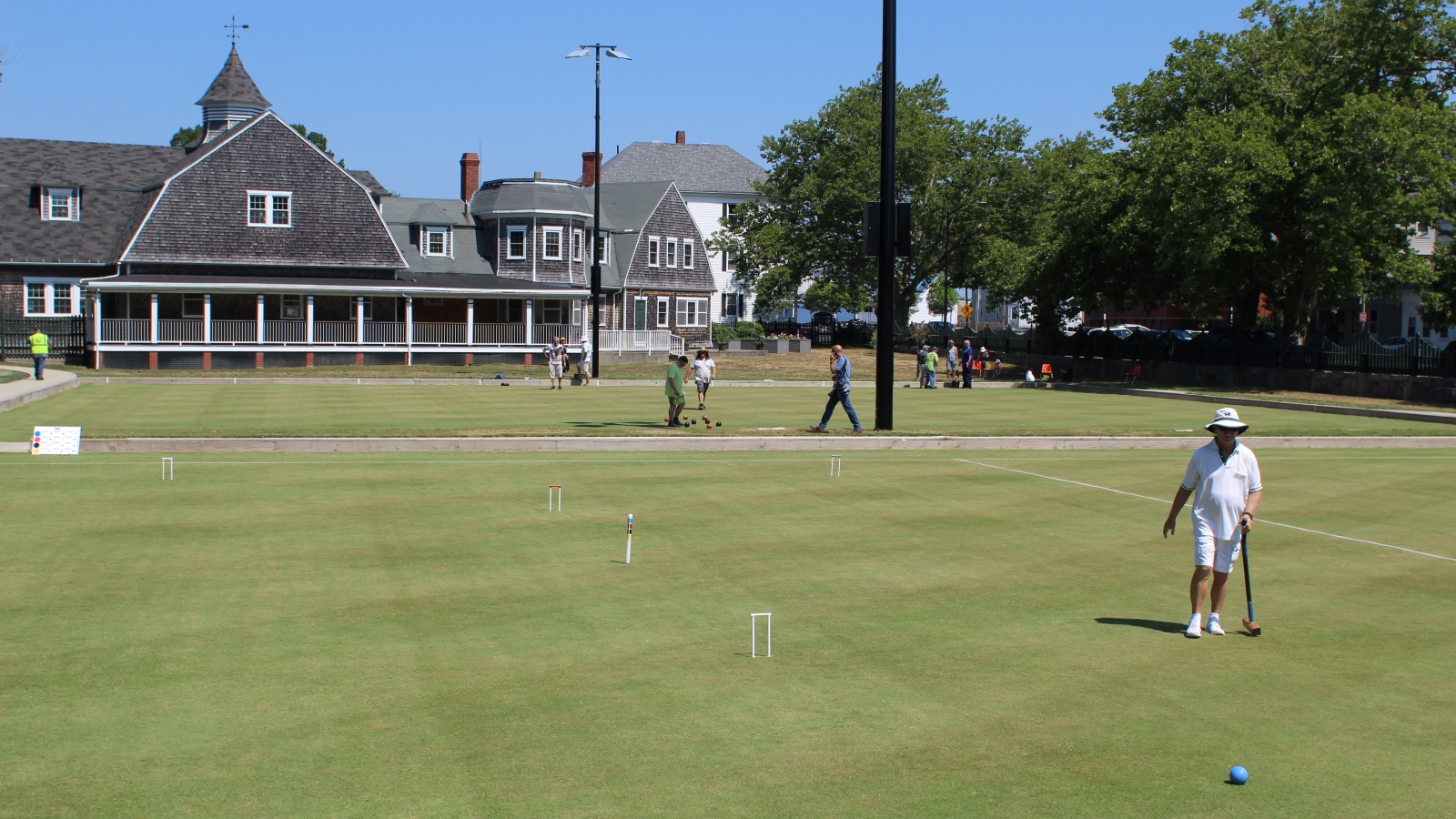 The newly restored bowling greens at Hazelwood Park.