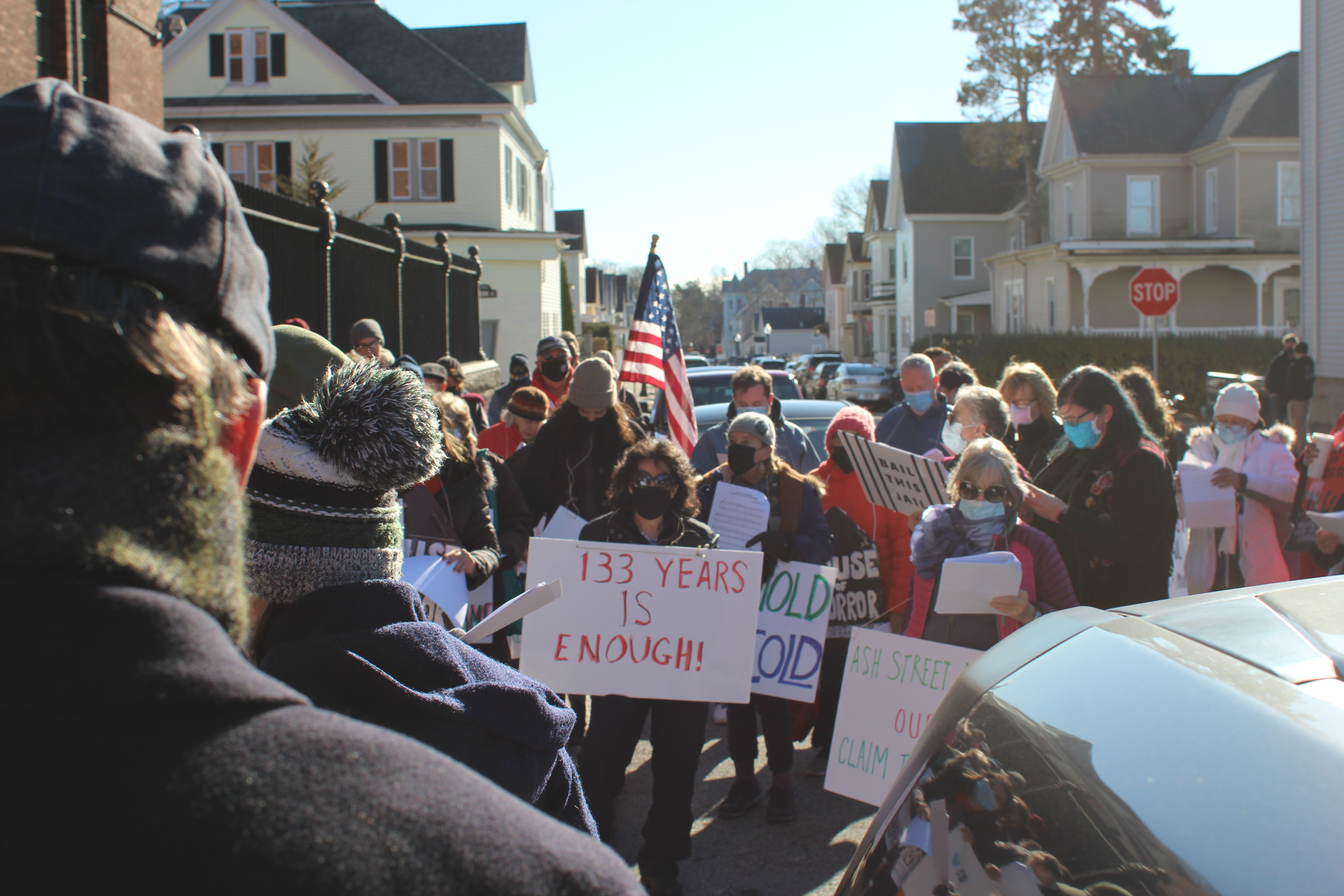 Bristol County for Correctional Justice held a rally to close the Ash Street Jail in December 2021.
