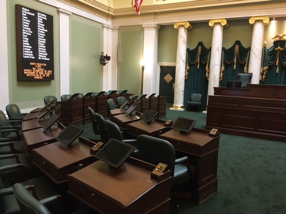 The RI Senate chamber, 2019
