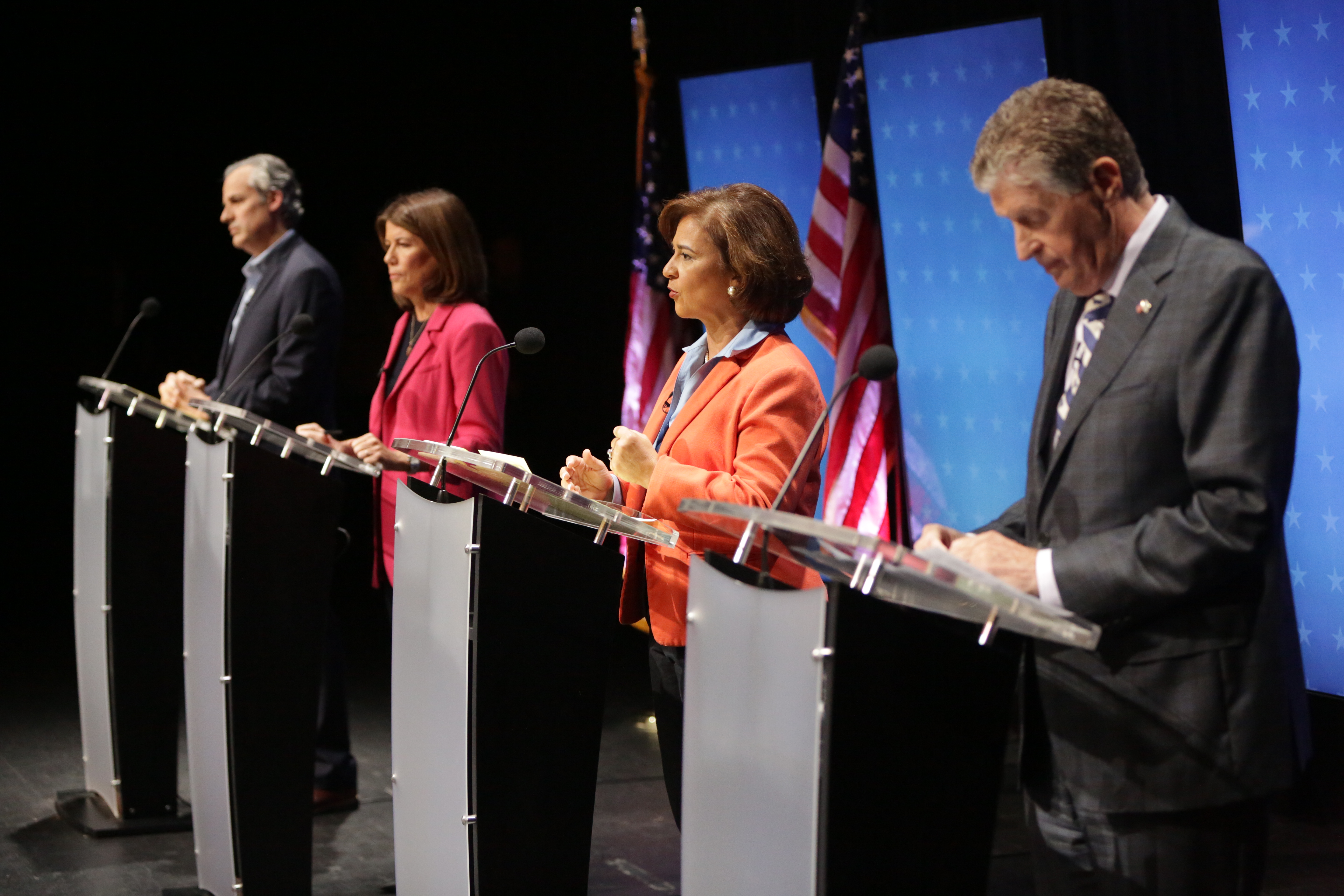 From left: Brown, Foulkes, Gorbea and McKee