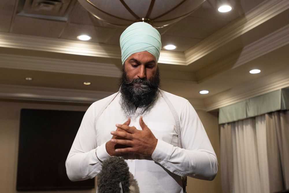 New Democratic Party Leader Jagmeet Singh comments on a photo from 2001 surfacing of Canadian Prime Minister and Liberal leader Justin Trudeau, when he was a teacher wearing New Democratic Party Leader Jagmeet Singh comments on a photo from 2001 surfacing of Canadian Prime Minister and Liberal leader Justin Trudeau, when he was a teacher wearing