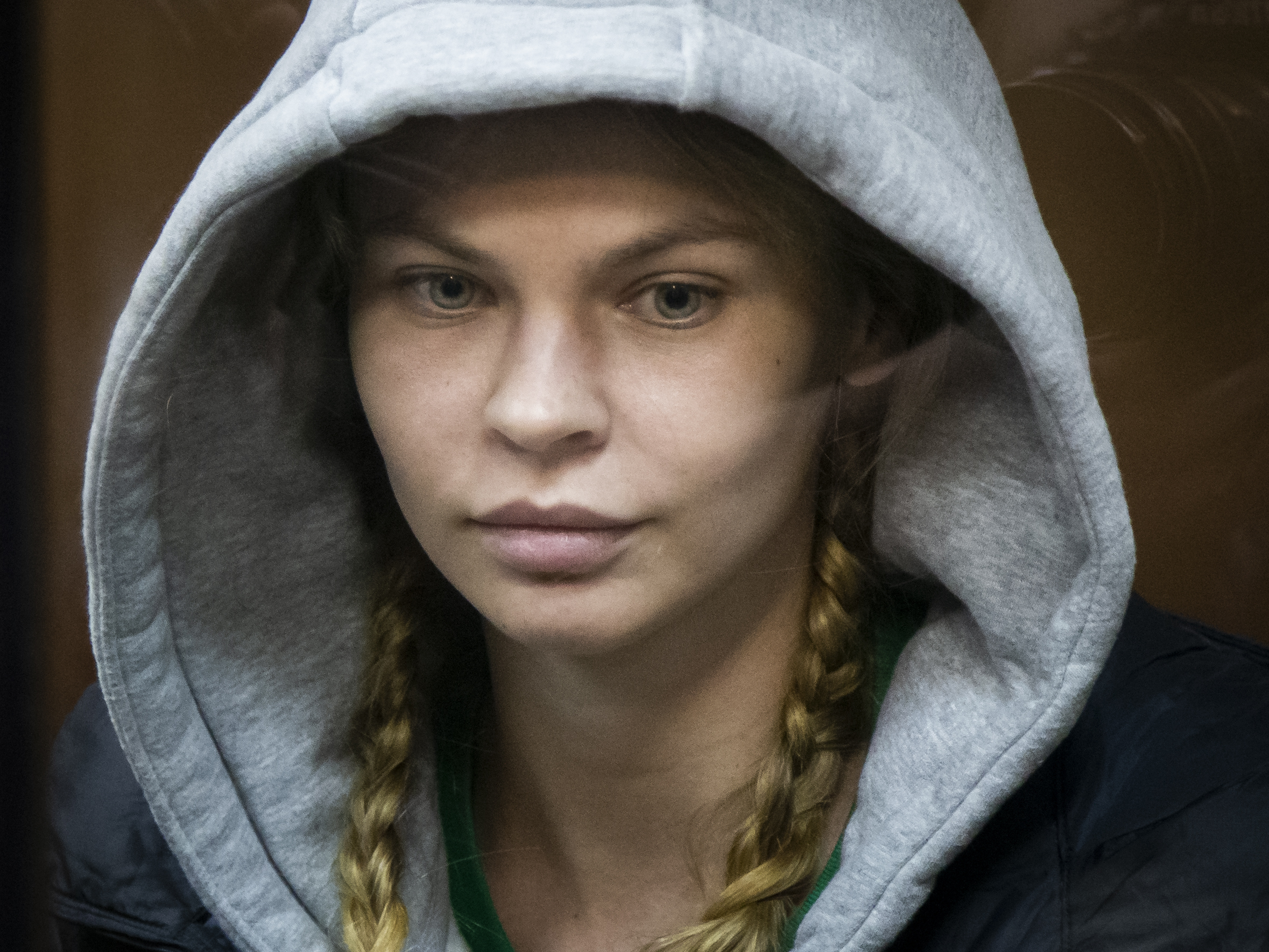 Anastasia Vashukevich, also known on social media as Nastya Rybka, sits in a cage in the court room in Moscow, Russia, Saturday, Jan. 19, 2019. A Belarusian model who claimed last year that she had evidence of Russian interference in the election of Donald Trump as U.S. president was arrested immediately upon her arrival in Moscow on Thursday following deportation from Thailand. (AP Photo/Alexander Zemlianichenko) Anastasia Vashukevich, also known on social media as Nastya Rybka, sits in a cage in the court room in Moscow, Russia, Saturday, Jan. 19, 2019. A Belarusian model who claimed last year that she had evidence of Russian interference in the election of Donald Trump as U.S. president was arrested immediately upon her arrival in Moscow on Thursday following deportation from Thailand. (AP Photo/Alexander Zemlianichenko)