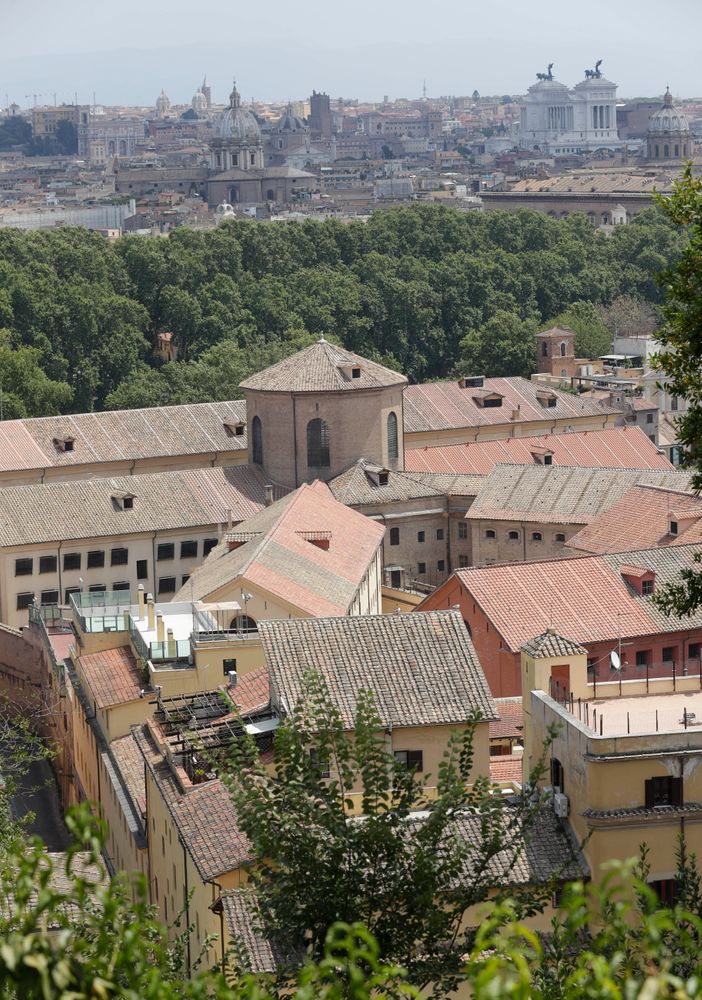 A view from the above of the Regina Coeli prison, where the alleged murderers of carabiniere Mario Cerciello Rega, who was stabbed to death, are detained in Rome, Saturday, July 27, 2019. In a statement Saturday, Carabinieri officers investigating the death Friday of officer Cerciello Rega, 35, said two American tourists, both 19, have been detained for alleged murder and attempted extortion. (AP Photo/Andrew Medichini) A view from the above of the Regina Coeli prison, where the alleged murderers of carabiniere Mario Cerciello Rega, who was stabbed to death, are detained in Rome, Saturday, July 27, 2019. In a statement Saturday, Carabinieri officers investigating the death Friday of officer Cerciello Rega, 35, said two American tourists, both 19, have been detained for alleged murder and attempted extortion. (AP Photo/Andrew Medichini)