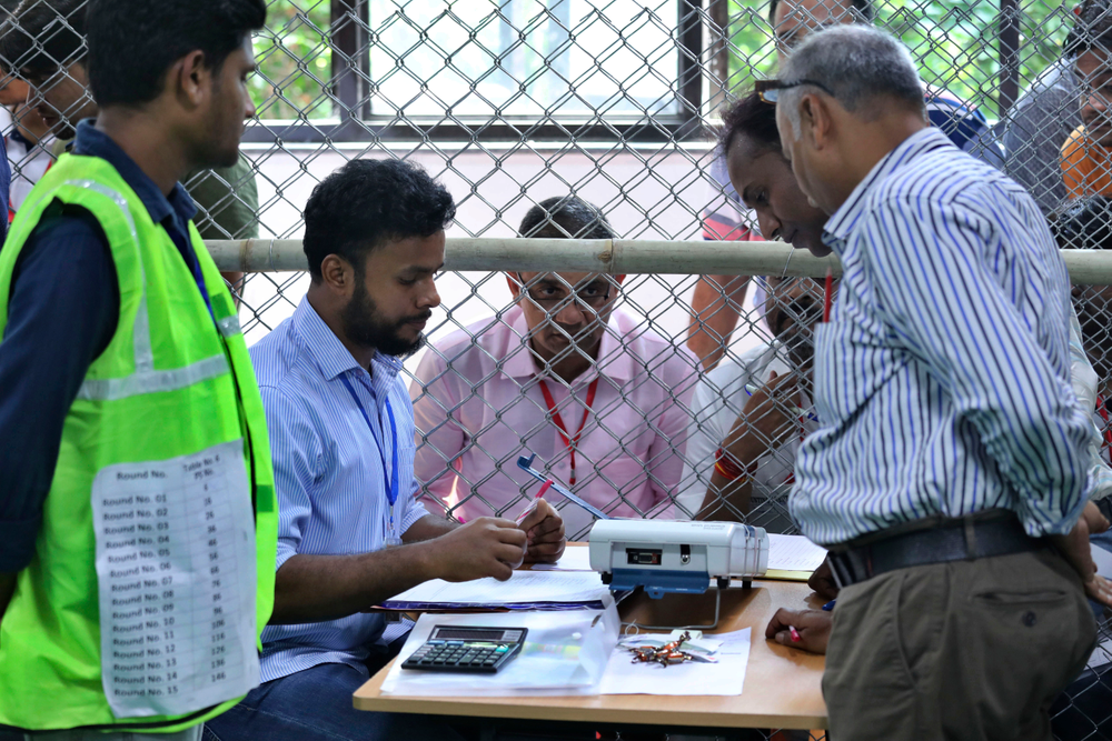 Election officials begin counting votes of India's massive general elections, in New Delhi, India, Thursday, May 23, 2019. The count is expected to conclude by the evening, with strong trends visible by midday. (AP Photo/Manish Swarup) Election officials begin counting votes of India's massive general elections, in New Delhi, India, Thursday, May 23, 2019. The count is expected to conclude by the evening, with strong trends visible by midday. (AP Photo/Manish Swarup)
