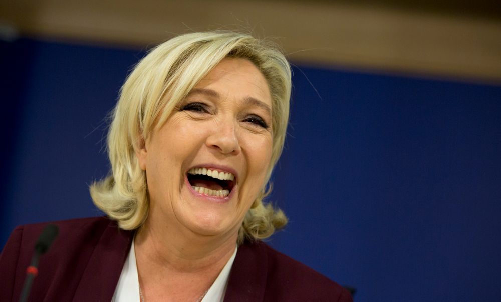 French far-right National Rally leader Marine Le Pen speaks during a media conference to announce the formation of a new far-right European Parliament group at the European Parliament in Brussels, Thursday, June 13, 2019. (AP Photo/Virginia Mayo) French far-right National Rally leader Marine Le Pen speaks during a media conference to announce the formation of a new far-right European Parliament group at the European Parliament in Brussels, Thursday, June 13, 2019. (AP Photo/Virginia Mayo)