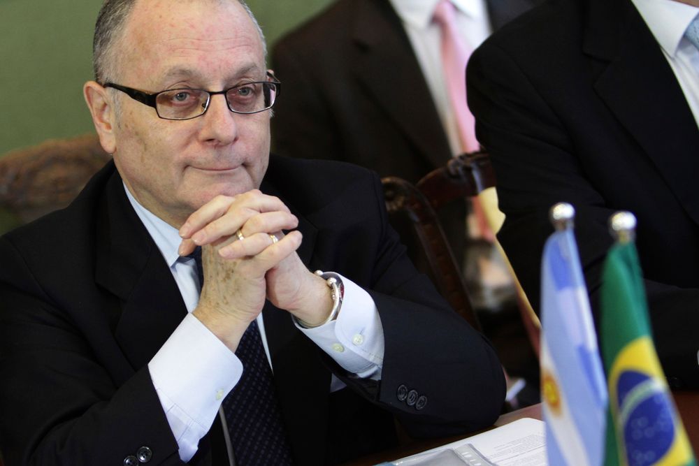 FILE - In this July 14, 2017 file photo, Argentina's Foreign Minister Jorge Faurie attends a meeting at the Itamaraty Palace, in Brasilia, Brazil. The Argentine Foreign Ministry said in a statement Friday, June 28, 2019, that South America’s Mercosur trade bloc has struck a “strategic association” trade deal with the European Union, clinched in the Belgian capital of Brussels following two decades of negotiations. The Mercosur bloc includes Argentina, Brazil, Paraguay and Uruguay. (AP Photo/Eraldo Peres, File) FILE - In this July 14, 2017 file photo, Argentina's Foreign Minister Jorge Faurie attends a meeting at the Itamaraty Palace, in Brasilia, Brazil. The Argentine Foreign Ministry said in a statement Friday, June 28, 2019, that South America’s Mercosur trade bloc has struck a “strategic association” trade deal with the European Union, clinched in the Belgian capital of Brussels following two decades of negotiations. The Mercosur bloc includes Argentina, Brazil, Paraguay and Uruguay. (AP Photo/Eraldo Peres, File)