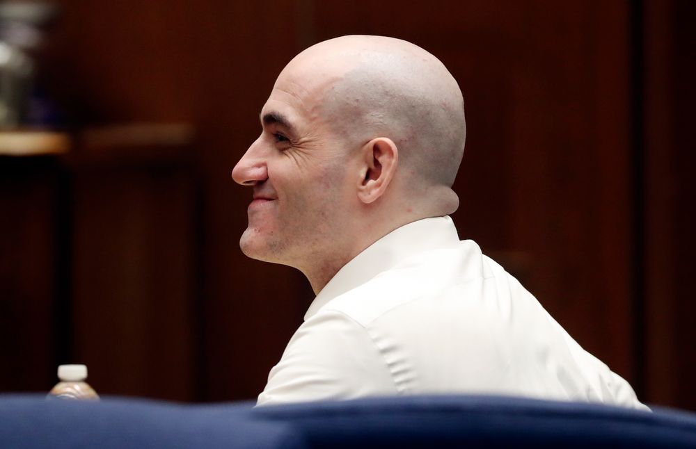 Michael Gargiulo smiles during a court appearance Tuesday, Aug. 6, 2019, in Los Angeles. Closing arguments started Tuesday in the trial of an air conditioning repairman charged with killing two Southern California women and attempting to kill a third. (Lucy Nicholson, Pool Photo via AP) Michael Gargiulo smiles during a court appearance Tuesday, Aug. 6, 2019, in Los Angeles. Closing arguments started Tuesday in the trial of an air conditioning repairman charged with killing two Southern California women and attempting to kill a third. (Lucy Nicholson, Pool Photo via AP)