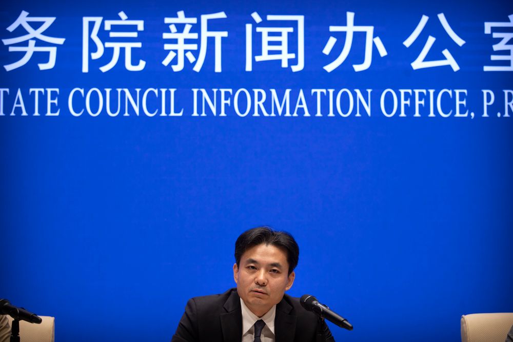 Yang Guang, spokesman for the Chinese Cabinet's Hong Kong and Macao Affairs Office, speaks during a press conference in Beijing, Tuesday, Aug. 6, 2019. A Chinese official responsible for Hong Kong affairs says punishment for those behind weeks of sometimes violent protests in the Chinese special administrative region is Yang Guang, spokesman for the Chinese Cabinet's Hong Kong and Macao Affairs Office, speaks during a press conference in Beijing, Tuesday, Aug. 6, 2019. A Chinese official responsible for Hong Kong affairs says punishment for those behind weeks of sometimes violent protests in the Chinese special administrative region is