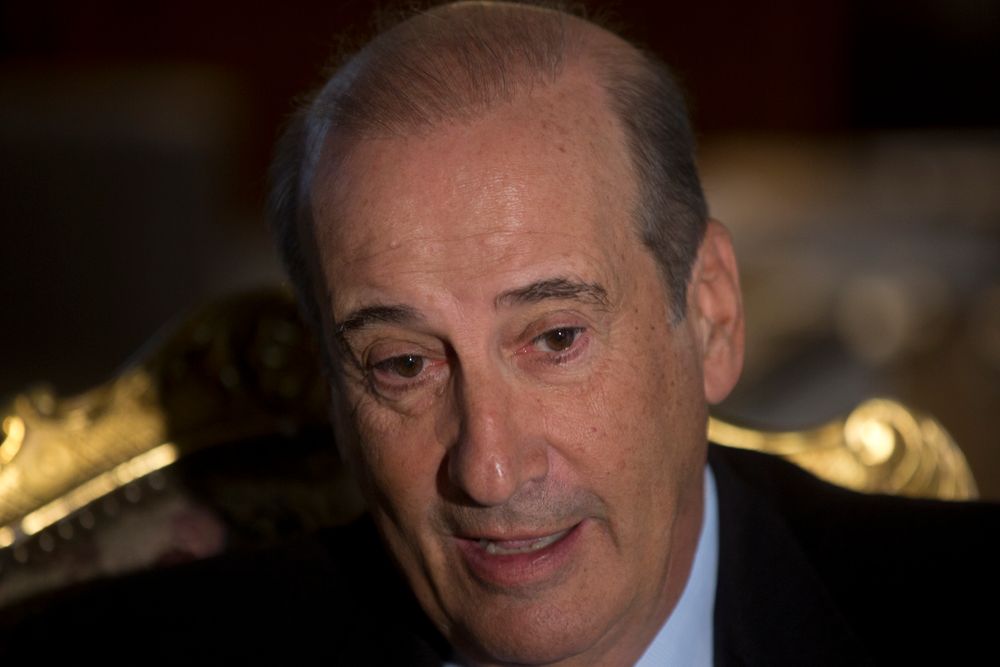 Spanish dictator General Francisco Franco's grandson, Francisco Franco Martinez-Bordiu speaks during an interview with The Associated Press in Madrid, Spain, Wednesday, Oct. 23, 2019. Weather permitting, the Spanish dictator's preserved body will be flown Thursday by helicopter to the Franco family's private chapel in the Mingorrubio cemetery. It's a discrete site compared to the Valley of the Fallen, a vainglorious mausoleum and basilica that Franco built and where he was buried in 1975. The complex, which is topped by a 152-meter (500-foot) granite cross that can be seen for miles, still remains a National Heritage site. (AP Photo/Paul White) Spanish dictator General Francisco Franco's grandson, Francisco Franco Martinez-Bordiu speaks during an interview with The Associated Press in Madrid, Spain, Wednesday, Oct. 23, 2019. Weather permitting, the Spanish dictator's preserved body will be flown Thursday by helicopter to the Franco family's private chapel in the Mingorrubio cemetery. It's a discrete site compared to the Valley of the Fallen, a vainglorious mausoleum and basilica that Franco built and where he was buried in 1975. The complex, which is topped by a 152-meter (500-foot) granite cross that can be seen for miles, still remains a National Heritage site. (AP Photo/Paul White)