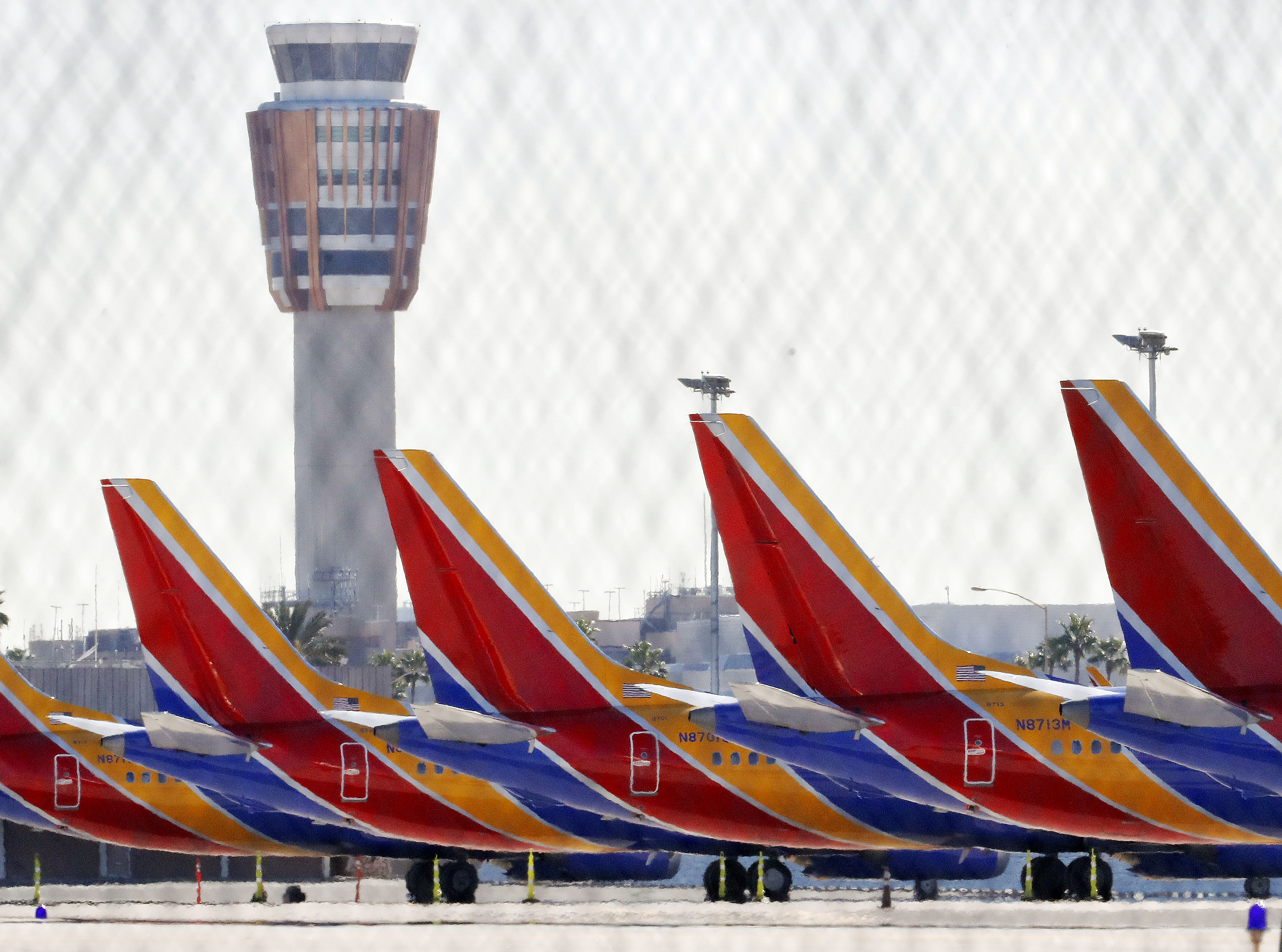 Boeing 737 Max jets are grounded at Sky Harbor International Airport, Thursday, March 14, 2019 in Phoenix. The U.S. issued an immediate emergency order Wednesday, grounding all 737 Max 8 and Max 9 aircraft in the wake of the crash of an Ethiopian Airliner. (AP Photo/Matt York) Boeing 737 Max jets are grounded at Sky Harbor International Airport, Thursday, March 14, 2019 in Phoenix. The U.S. issued an immediate emergency order Wednesday, grounding all 737 Max 8 and Max 9 aircraft in the wake of the crash of an Ethiopian Airliner. (AP Photo/Matt York)