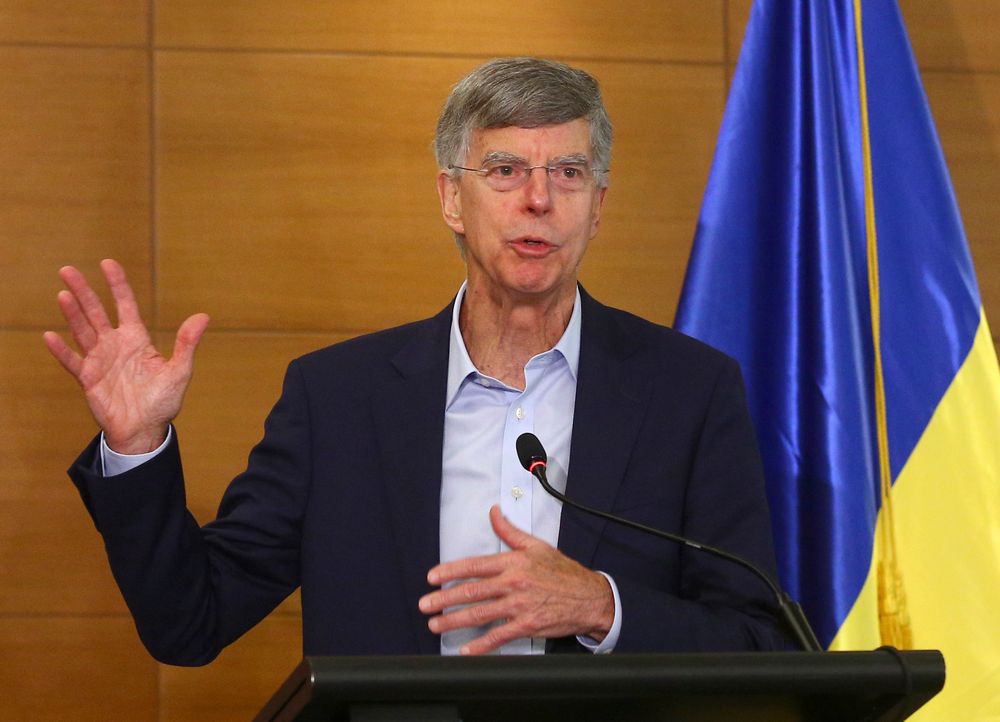 In this file photo taken on July 27, 2019, US Ambassador in Ukraine William Taylor speaks during a briefing in Kyiv, Ukraine. William Taylor, the top American diplomat in Ukraine, is set to appear Tuesday before impeachment investigators in U.S. Congress, joining a parade of current and former diplomats testifying about Trump's dealings with Ukraine.(AP Photo/Inna Sokolovska) In this file photo taken on July 27, 2019, US Ambassador in Ukraine William Taylor speaks during a briefing in Kyiv, Ukraine. William Taylor, the top American diplomat in Ukraine, is set to appear Tuesday before impeachment investigators in U.S. Congress, joining a parade of current and former diplomats testifying about Trump's dealings with Ukraine.(AP Photo/Inna Sokolovska)