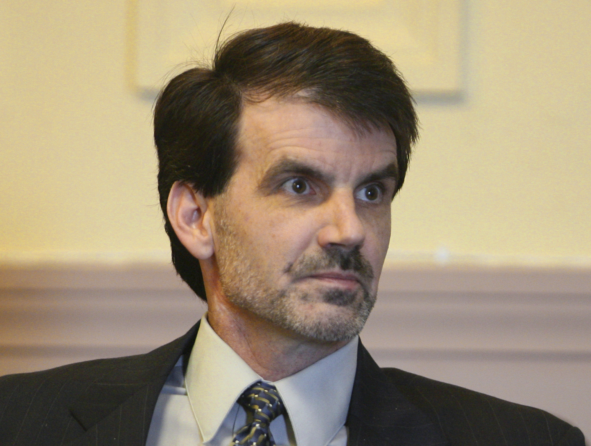 In this June 2010, file photo, James Kraig Kahler sits in the jury box at the Osage County District Courtroom before court in Lyndon, Kansas. The U.S. Supreme Court has agreed to consider a Kansas death penalty case that could have implications for mentally ill defendants across the nation. The case involves Kahler, convicted and sentenced to death for the 2009 fatal shootings of his estranged wife, her grandmother and his two teenage daughters. His attorneys argue that he was suffering from depression so severe that he experienced extreme emotional disturbance, dissociating him from reality. (Thad Alton/The Topeka Capital-Journal via AP) In this June 2010, file photo, James Kraig Kahler sits in the jury box at the Osage County District Courtroom before court in Lyndon, Kansas. The U.S. Supreme Court has agreed to consider a Kansas death penalty case that could have implications for mentally ill defendants across the nation. The case involves Kahler, convicted and sentenced to death for the 2009 fatal shootings of his estranged wife, her grandmother and his two teenage daughters. His attorneys argue that he was suffering from depression so severe that he experienced extreme emotional disturbance, dissociating him from reality. (Thad Alton/The Topeka Capital-Journal via AP)