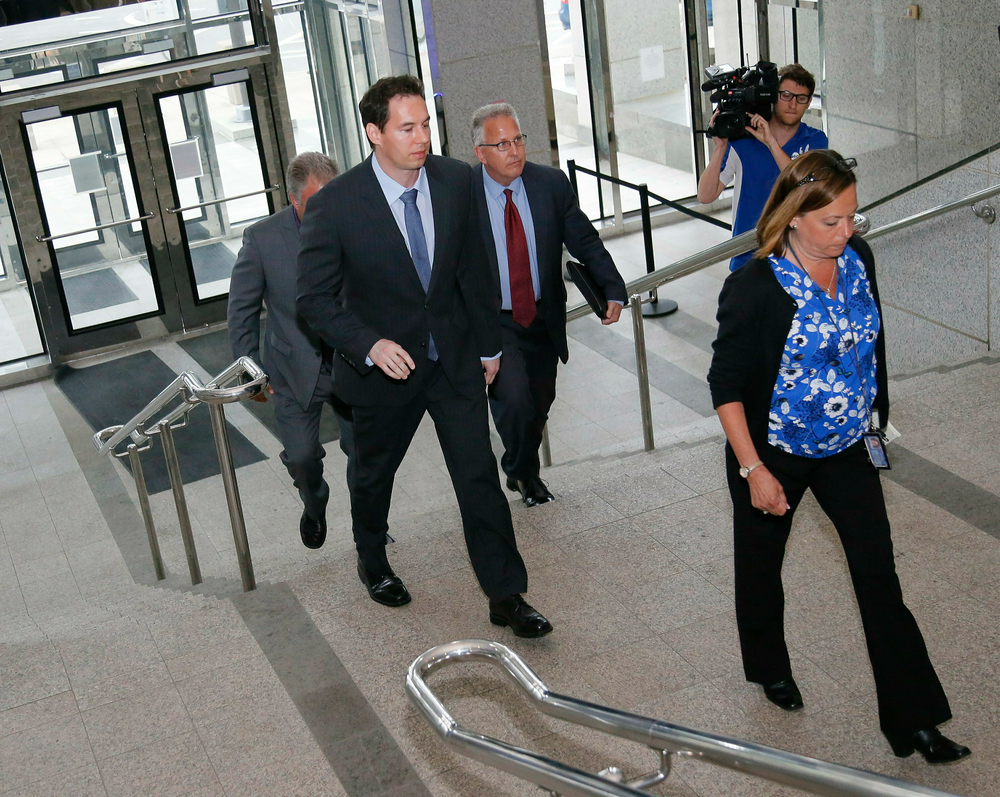 Former Mount Carmel Dr. William Husel arrives at the downtown Columbus Division of Police headquarters where he was charged with 25 counts of murder before being transported to the Franklin County Jail on Wednesday, June 5, 2019. Husel is accused of ordering excessive doses of painkillers for 35 patients over a four-year period. (Adam Cairns/The Columbus Dispatch via AP) Former Mount Carmel Dr. William Husel arrives at the downtown Columbus Division of Police headquarters where he was charged with 25 counts of murder before being transported to the Franklin County Jail on Wednesday, June 5, 2019. Husel is accused of ordering excessive doses of painkillers for 35 patients over a four-year period. (Adam Cairns/The Columbus Dispatch via AP)