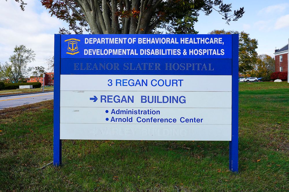 A sign at Eleanor Slater Hospital's Cranston campus.