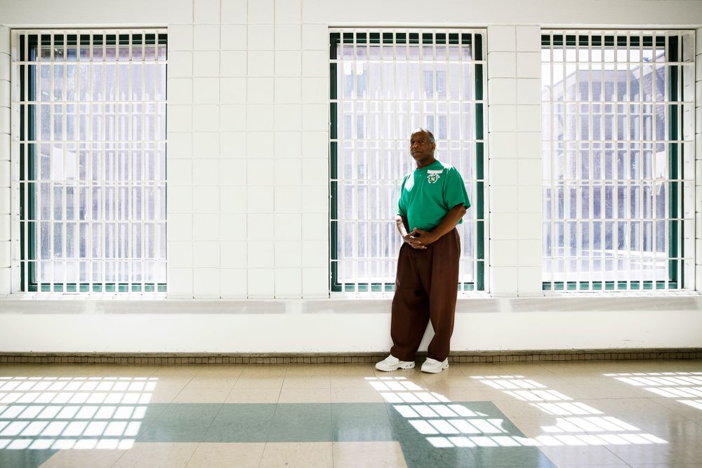 In this Thursday, Aug. 29, 2019 photo incarcerated filmmaker Ezra poses for a portrait at the State Correctional Institution in Chester, Pa. Eastern State Penitentiary, a former prison that's now a museum in Philadelphia is showcasing the work of currently incarcerated filmmakers, projecting the animated shorts onto its outside walls. The new exhibit titled “Hidden Lives Illuminated” offers a glimpse into the lives of these inmates to passersby and museum visitors alike. (AP Photo/Matt Rourke) In this Thursday, Aug. 29, 2019 photo incarcerated filmmaker Ezra poses for a portrait at the State Correctional Institution in Chester, Pa. Eastern State Penitentiary, a former prison that's now a museum in Philadelphia is showcasing the work of currently incarcerated filmmakers, projecting the animated shorts onto its outside walls. The new exhibit titled “Hidden Lives Illuminated” offers a glimpse into the lives of these inmates to passersby and museum visitors alike. (AP Photo/Matt Rourke)