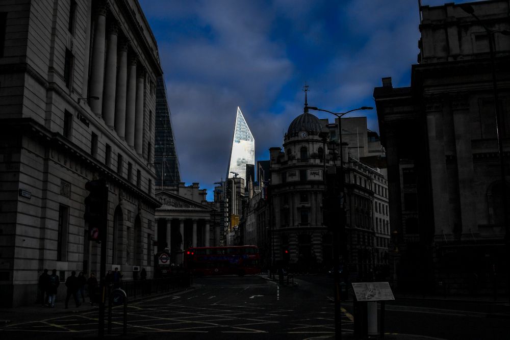 The sun reflects off a building in the City of London, near to London Bridge in London Sunday, Dec. 1, 2019. A man wearing a fake suicide vest was subdued by bystanders as he went on a knife rampage killing two people and wounding others before being shot dead by police on London Bridge Friday.(AP Photo/Alberto Pezzali) The sun reflects off a building in the City of London, near to London Bridge in London Sunday, Dec. 1, 2019. A man wearing a fake suicide vest was subdued by bystanders as he went on a knife rampage killing two people and wounding others before being shot dead by police on London Bridge Friday.(AP Photo/Alberto Pezzali)