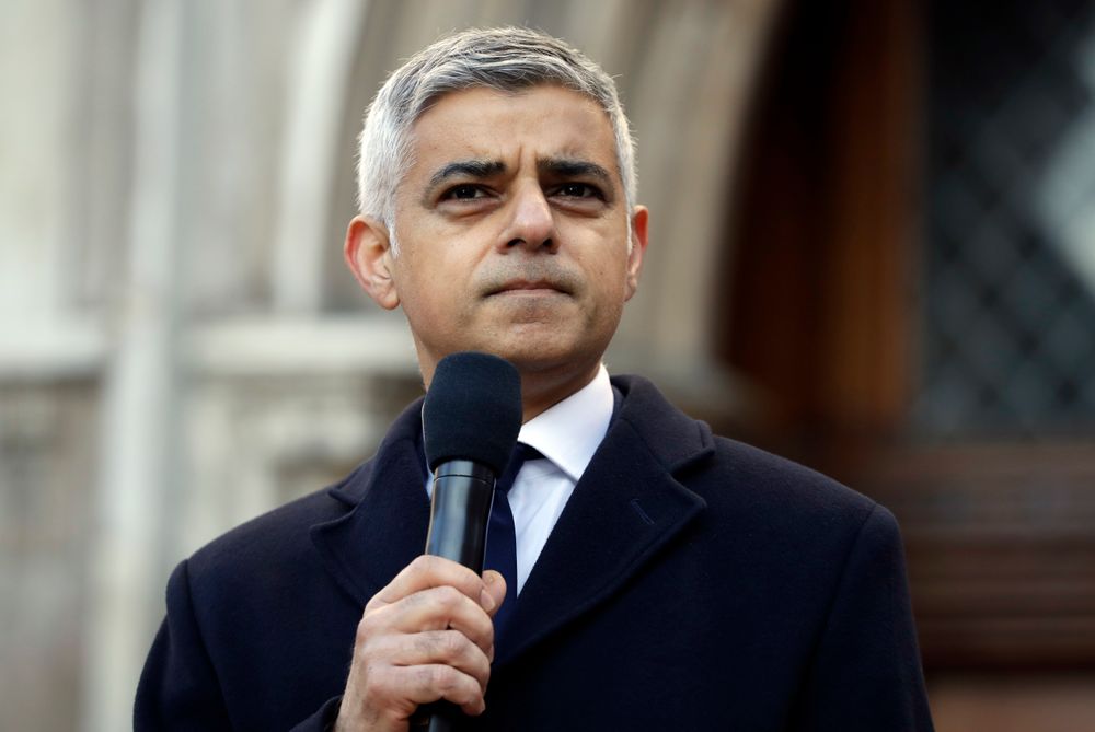 Mayor of London Sadiq Khan speaks during a vigil at Guildhall Yard in London, Monday Dec. 2, 2019, to remember the London attack victims and honor members of the emergency services and bystanders who fought the attacker. London Bridge reopened to cars and pedestrians Monday, three days after a man previously convicted of terrorism offenses stabbed two people to death and injured three others before being shot dead by police. (AP Photo/Matt Dunham) Mayor of London Sadiq Khan speaks during a vigil at Guildhall Yard in London, Monday Dec. 2, 2019, to remember the London attack victims and honor members of the emergency services and bystanders who fought the attacker. London Bridge reopened to cars and pedestrians Monday, three days after a man previously convicted of terrorism offenses stabbed two people to death and injured three others before being shot dead by police. (AP Photo/Matt Dunham)