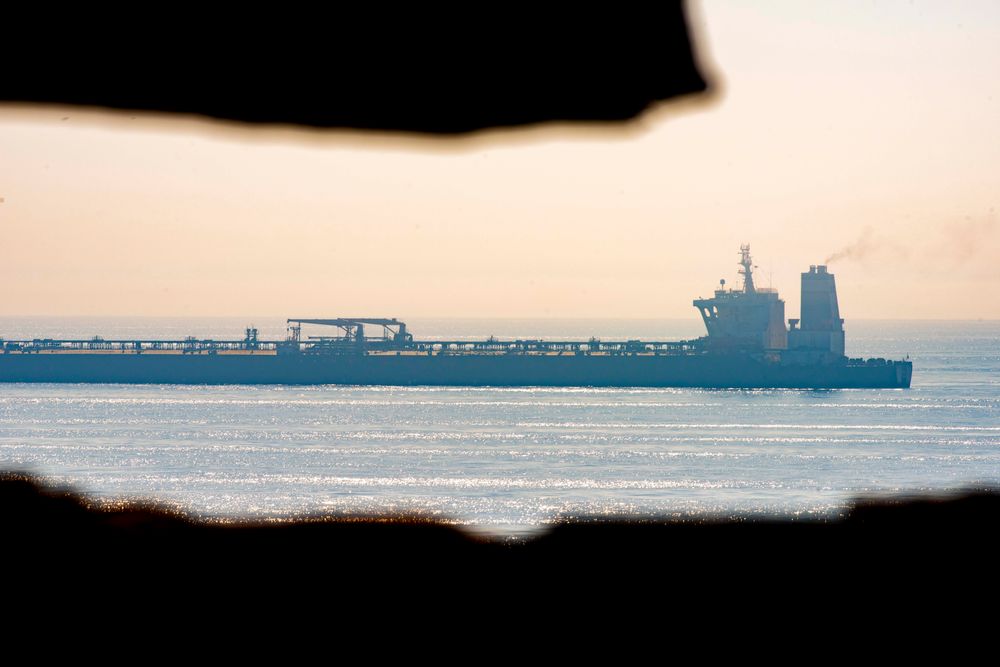A view of the Grace 1 supertanker stands off the coast of the British territory of Gibraltar, Friday Aug. 16, 2019. The lawyer representing the captain of the Iranian supertanker caught in a diplomatic standoff said Friday that the captain no longer wants to be in command of the ship, which is in need of repairs that could prevent its immediate departure from Gibraltar. (AP Photo/Marcos Moreno) A view of the Grace 1 supertanker stands off the coast of the British territory of Gibraltar, Friday Aug. 16, 2019. The lawyer representing the captain of the Iranian supertanker caught in a diplomatic standoff said Friday that the captain no longer wants to be in command of the ship, which is in need of repairs that could prevent its immediate departure from Gibraltar. (AP Photo/Marcos Moreno)