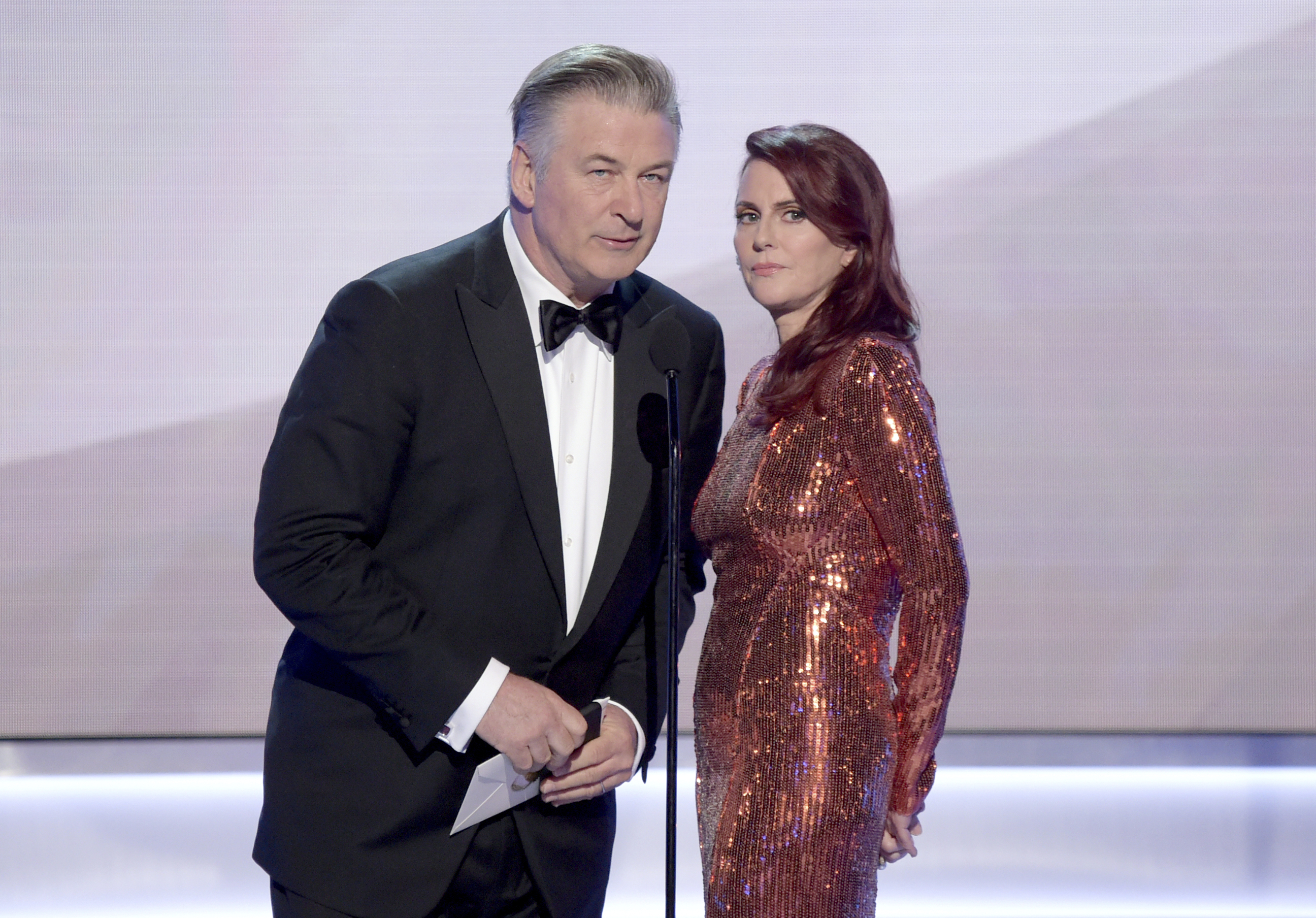Alec Baldwin, left, and Megan Mullally present the award for outstanding performance by a male actor in a comedy series at the 25th annual Screen Actors Guild Awards at the Shrine Auditorium & Expo Hall on Sunday, Jan. 27, 2019, in Los Angeles. (Photo by Richard Shotwell/Invision/AP) Alec Baldwin, left, and Megan Mullally present the award for outstanding performance by a male actor in a comedy series at the 25th annual Screen Actors Guild Awards at the Shrine Auditorium & Expo Hall on Sunday, Jan. 27, 2019, in Los Angeles. (Photo by Richard Shotwell/Invision/AP)