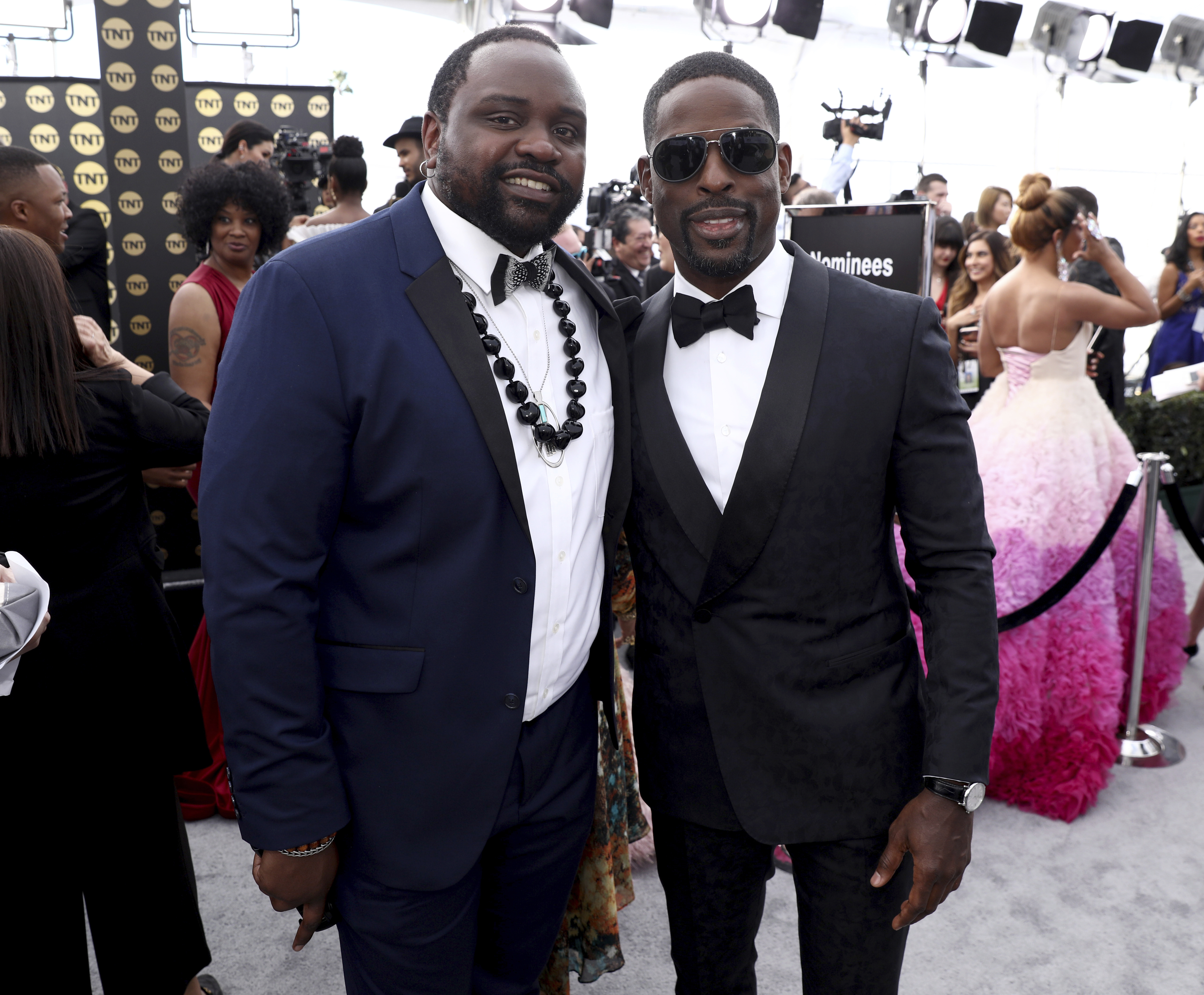 Brian Tyree Henry, left, and Sterling K. Brown arrive at the 25th annual Screen Actors Guild Awards at the Shrine Auditorium & Expo Hall on Sunday, Jan. 27, 2019, in Los Angeles. (Photo by Matt Sayles/Invision/AP) Brian Tyree Henry, left, and Sterling K. Brown arrive at the 25th annual Screen Actors Guild Awards at the Shrine Auditorium & Expo Hall on Sunday, Jan. 27, 2019, in Los Angeles. (Photo by Matt Sayles/Invision/AP)