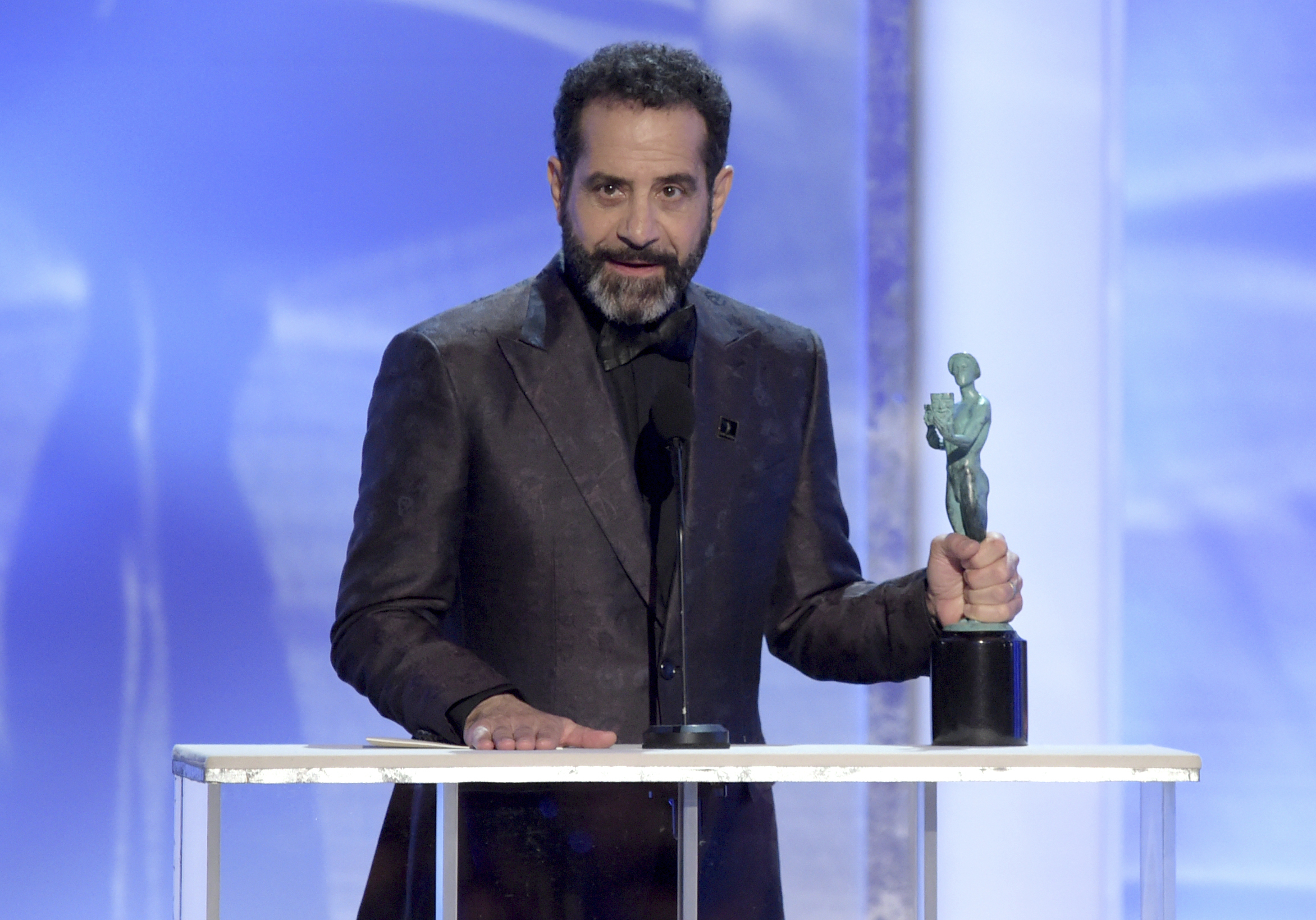 Tony Shalhoub accepts the award for outstanding performance by a male actor in a comedy series for Tony Shalhoub accepts the award for outstanding performance by a male actor in a comedy series for