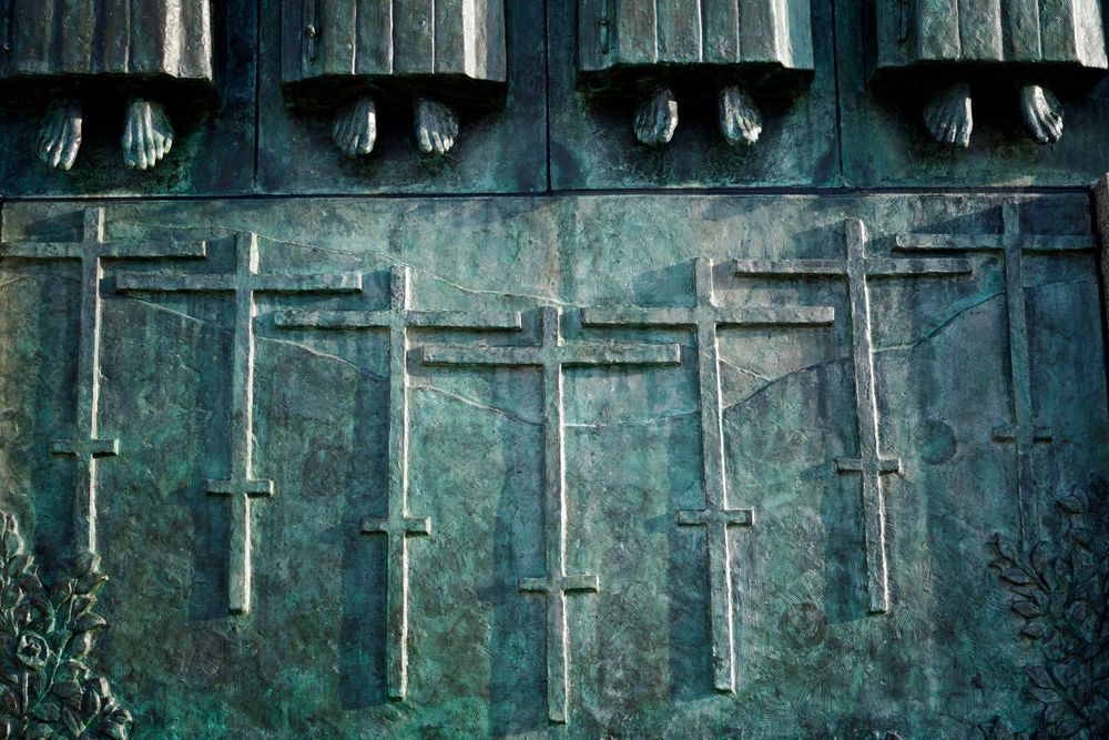In this Nov. 17, 2019, photo, a section of the Twenty-Six Martyrs Monument is seen in Nagasaki, southern Japan. Pope Francis will start his first official visit to Japan in Nagasaki, ground zero for the Christian experience in a nation where the Catholic leader once dreamed of living as a missionary. (AP Photo/Eugene Hoshiko) In this Nov. 17, 2019, photo, a section of the Twenty-Six Martyrs Monument is seen in Nagasaki, southern Japan. Pope Francis will start his first official visit to Japan in Nagasaki, ground zero for the Christian experience in a nation where the Catholic leader once dreamed of living as a missionary. (AP Photo/Eugene Hoshiko)