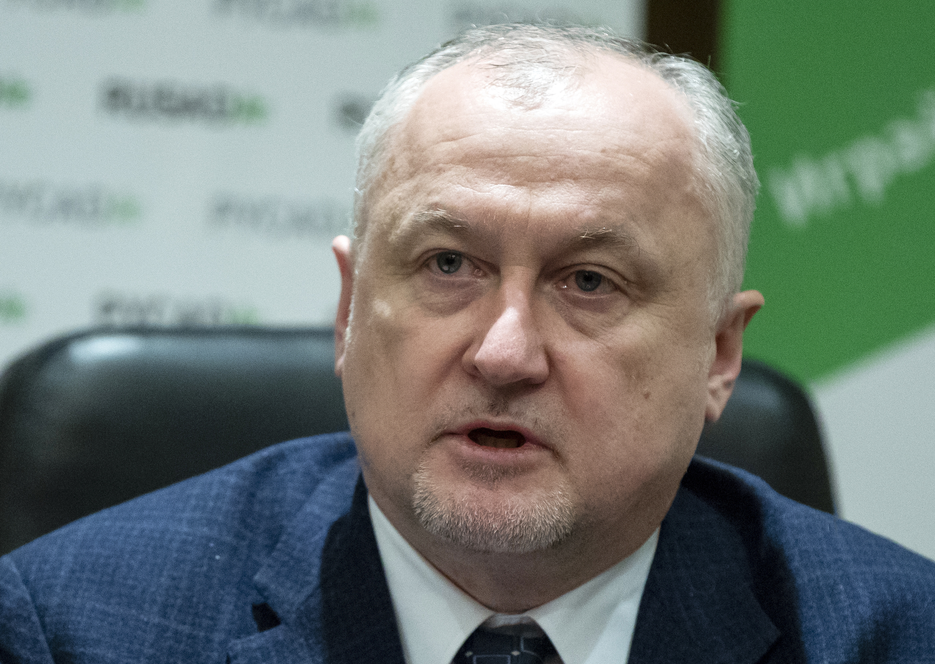 Russian National Anti-doping Agency RUSADA head Yuri Ganus speaks during a news conference in Moscow, Russia, Tuesday, Jan. 22, 2019. World Anti-Doping Agency (WADA) forgave Russia on Tuesday for its tardiness in turning over lab data, but they are still analyzing what it says are vast amounts of data from lab servers and equipment, data which until recently was sealed off by Russian law enforcement. (AP Photo/Pavel Golovkin) Russian National Anti-doping Agency RUSADA head Yuri Ganus speaks during a news conference in Moscow, Russia, Tuesday, Jan. 22, 2019. World Anti-Doping Agency (WADA) forgave Russia on Tuesday for its tardiness in turning over lab data, but they are still analyzing what it says are vast amounts of data from lab servers and equipment, data which until recently was sealed off by Russian law enforcement. (AP Photo/Pavel Golovkin)
