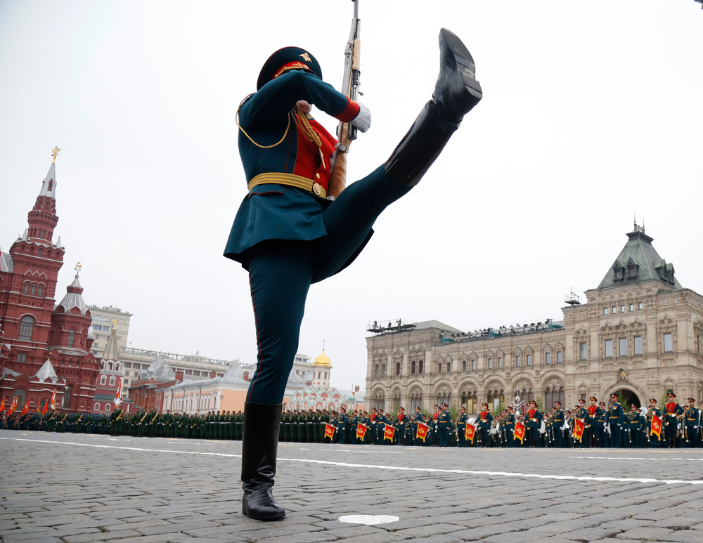 A honour guard takes position during the Victory Day military parade to celebrate 74 years since the victory in WWII in Red Square in Moscow, Russia, Thursday, May 9, 2019. (AP Photo/Alexander Zemlianichenko) A honour guard takes position during the Victory Day military parade to celebrate 74 years since the victory in WWII in Red Square in Moscow, Russia, Thursday, May 9, 2019. (AP Photo/Alexander Zemlianichenko)