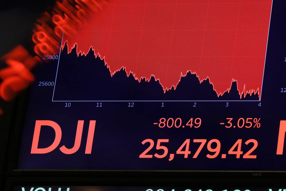 A board above the trading floor of the New York Stock Exchange shows the closing number for the Dow Jones industrial average, Wednesday, Aug. 14, 2019. The DJIA sank 800 points after the bond market flashed a warning sign about a possible recession for the first time since 2007. (AP Photo/Richard Drew) A board above the trading floor of the New York Stock Exchange shows the closing number for the Dow Jones industrial average, Wednesday, Aug. 14, 2019. The DJIA sank 800 points after the bond market flashed a warning sign about a possible recession for the first time since 2007. (AP Photo/Richard Drew)