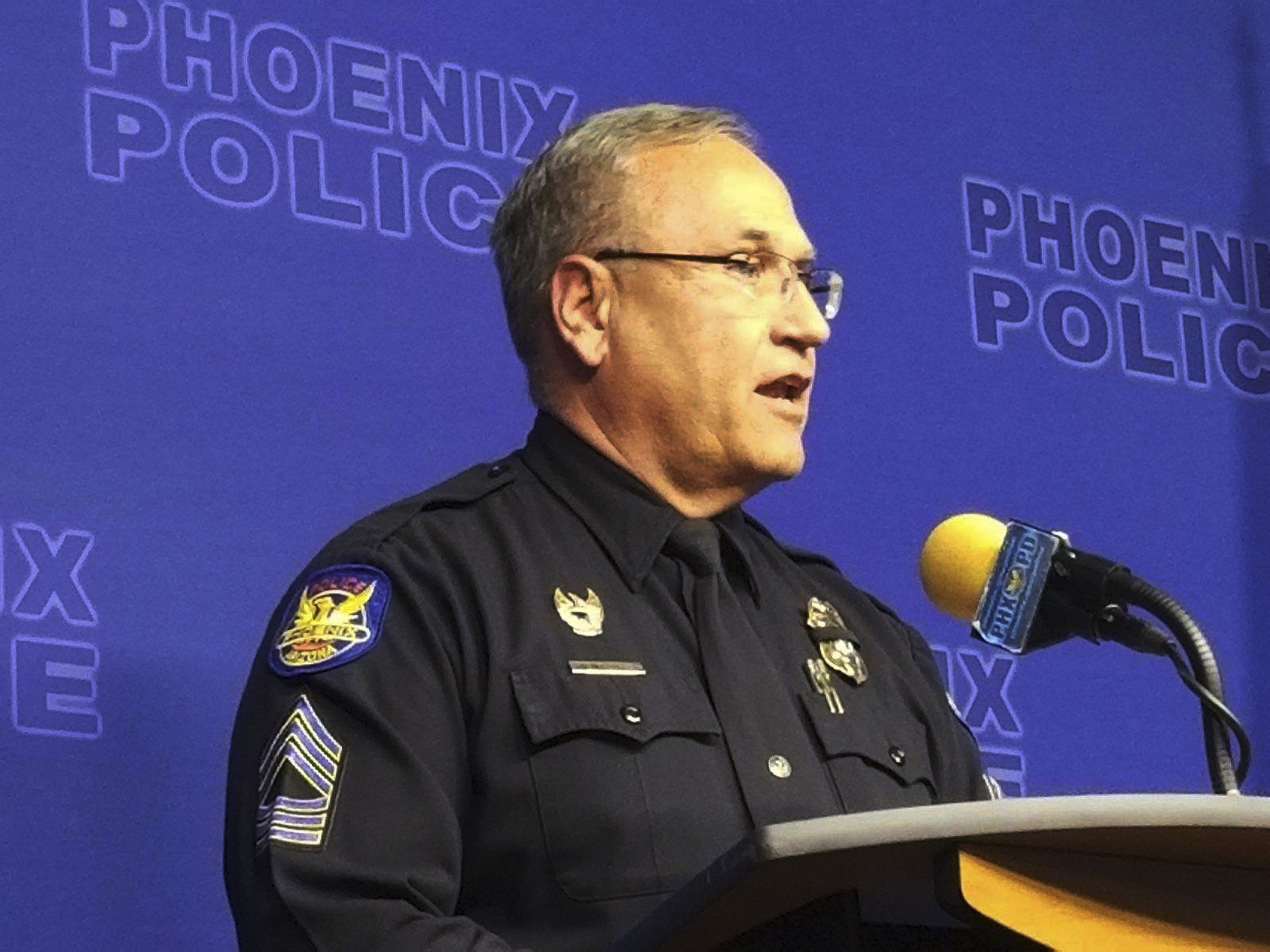 Phoenix Police spokesman Tommy Thompson speaks at a news conference, Wednesday, Jan. 9, 2019, in Phoenix, about the investigation of a woman at a long-term care facility who gave birth. The Phoenix woman, who is in a vegetative state and was sexually assaulted at the facility and had a baby, is recovering at a hospital along with her child, authorities said. (AP Photo/Terry Tang) Phoenix Police spokesman Tommy Thompson speaks at a news conference, Wednesday, Jan. 9, 2019, in Phoenix, about the investigation of a woman at a long-term care facility who gave birth. The Phoenix woman, who is in a vegetative state and was sexually assaulted at the facility and had a baby, is recovering at a hospital along with her child, authorities said. (AP Photo/Terry Tang)