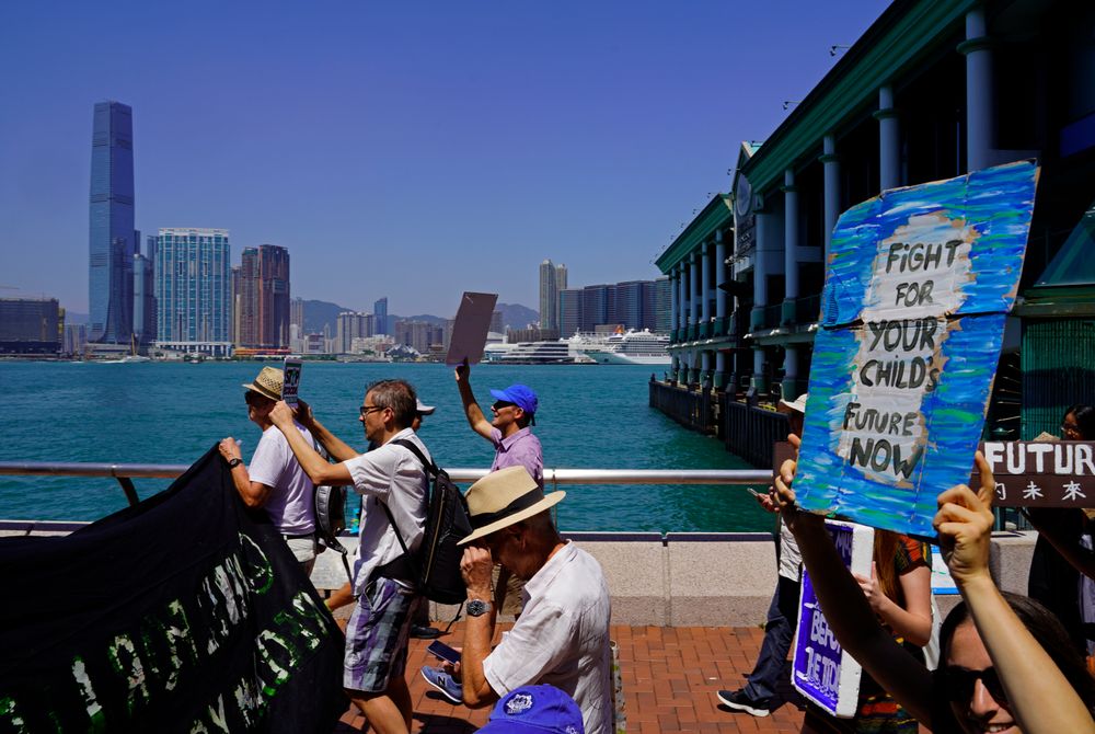 Protesters with placards participate in the Global Strike 4 Climate rally in Hong Kong, Friday, Sept. 20, 2019. Protesters are gathering as a day of worldwide demonstrations begins ahead of a U.N. climate summit in New York. (AP Photo/Vincent Yu) Protesters with placards participate in the Global Strike 4 Climate rally in Hong Kong, Friday, Sept. 20, 2019. Protesters are gathering as a day of worldwide demonstrations begins ahead of a U.N. climate summit in New York. (AP Photo/Vincent Yu)