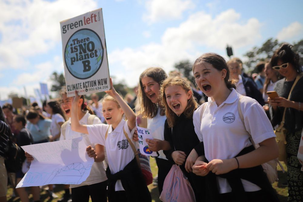 Protesters with placards participate in the Global Strike 4 Climate rally in Sydney, Friday, Sept. 20, 2019. Thousands of protesters are gathering at rallies around Australia as a day of worldwide demonstrations begins ahead of a U.N. climate summit in New York. (Steven Saphore/AAP Images via AP) Protesters with placards participate in the Global Strike 4 Climate rally in Sydney, Friday, Sept. 20, 2019. Thousands of protesters are gathering at rallies around Australia as a day of worldwide demonstrations begins ahead of a U.N. climate summit in New York. (Steven Saphore/AAP Images via AP)