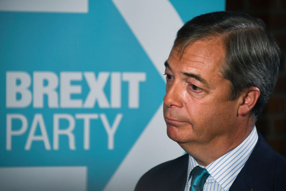 Brexit Party leader Nigel Farage launches his party's manifesto ahead of the upcoming General Election, in London, Friday, Nov. 1, 2019. Farage kicked off the Brexit Party campaign Friday for Britain's December general election.(AP Photo/Alberto Pezzali) Brexit Party leader Nigel Farage launches his party's manifesto ahead of the upcoming General Election, in London, Friday, Nov. 1, 2019. Farage kicked off the Brexit Party campaign Friday for Britain's December general election.(AP Photo/Alberto Pezzali)