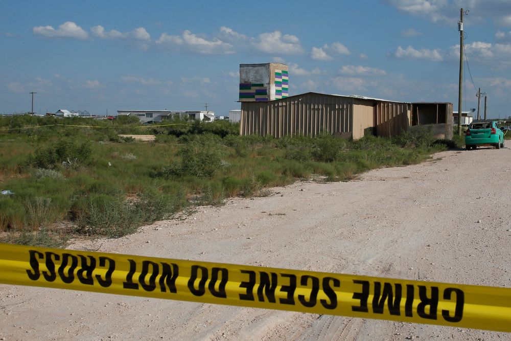 Crime scene tape surrounds the home of Seth Aaron Ator, the alleged gunman in a West Texas rampage Saturday, on Monday, Sept. 2, 2019, near Odessa, Texas. Officers killed 36-year-old Ator on Saturday outside a busy Odessa movie theater after a spate of violence that spanned 10 miles (16 kilometers), killing multiple people and injuring around two dozen others. (AP Photo/Sue Ogrocki) Crime scene tape surrounds the home of Seth Aaron Ator, the alleged gunman in a West Texas rampage Saturday, on Monday, Sept. 2, 2019, near Odessa, Texas. Officers killed 36-year-old Ator on Saturday outside a busy Odessa movie theater after a spate of violence that spanned 10 miles (16 kilometers), killing multiple people and injuring around two dozen others. (AP Photo/Sue Ogrocki)