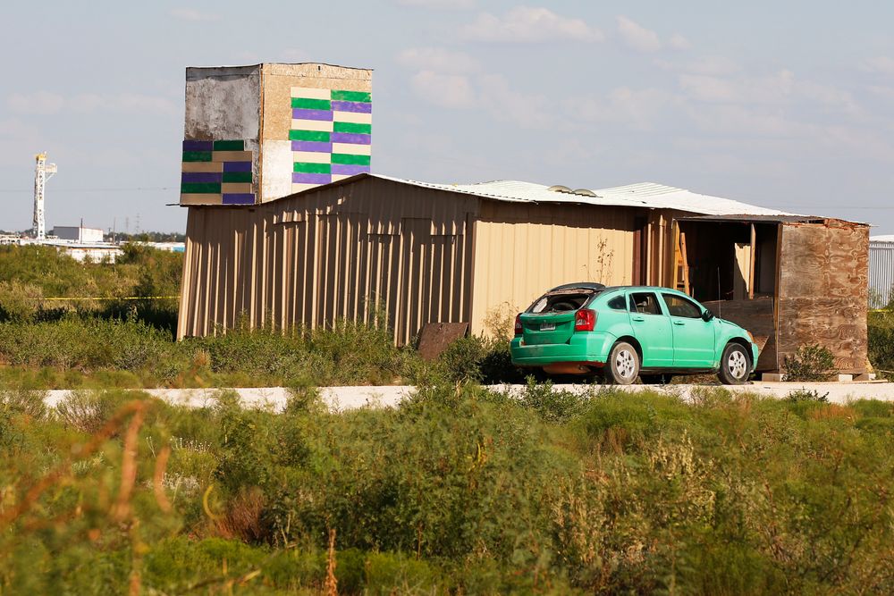 A drilling rig can be seen behind the home of Seth Ator, the alleged gunman in a West Texas rampage Saturday, on Monday, Sept. 2, 2019, near Odessa, Texas. (AP Photo/Sue Ogrocki) A drilling rig can be seen behind the home of Seth Ator, the alleged gunman in a West Texas rampage Saturday, on Monday, Sept. 2, 2019, near Odessa, Texas. (AP Photo/Sue Ogrocki)