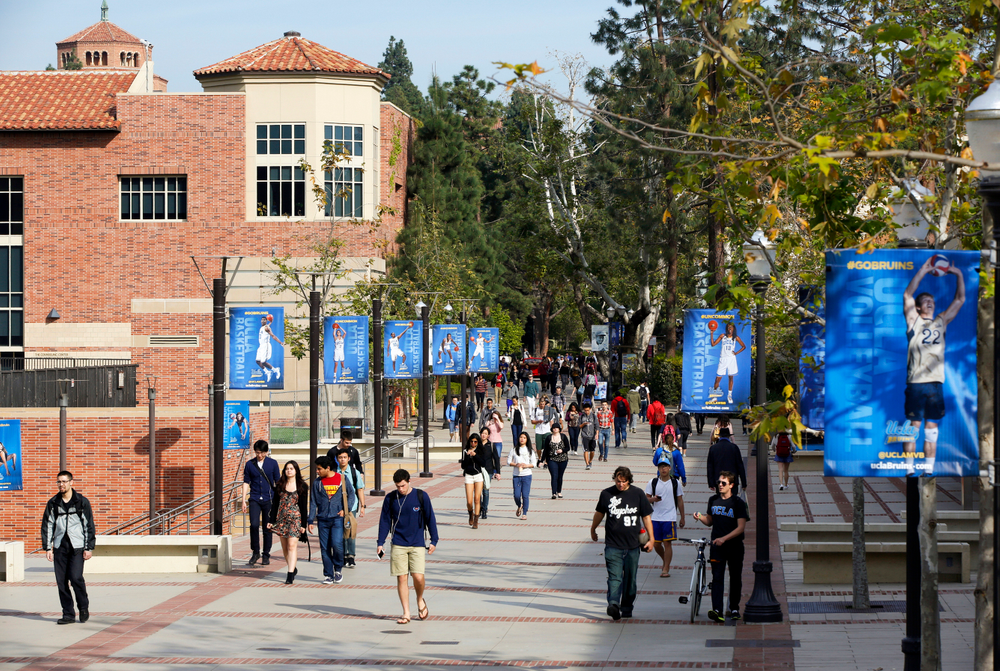 FILE - This Feb. 26, 2015 file photo shows students on the University of California, Los Angeles campus. A quarantine order was issued Thursday, April 25, 2019, for hundreds of students and staff at two Los Angeles universities who may have been exposed to measles and either have not been vaccinated or can't verify that they have immunity. (AP Photo/Damian Dovarganes, File) FILE - This Feb. 26, 2015 file photo shows students on the University of California, Los Angeles campus. A quarantine order was issued Thursday, April 25, 2019, for hundreds of students and staff at two Los Angeles universities who may have been exposed to measles and either have not been vaccinated or can't verify that they have immunity. (AP Photo/Damian Dovarganes, File)
