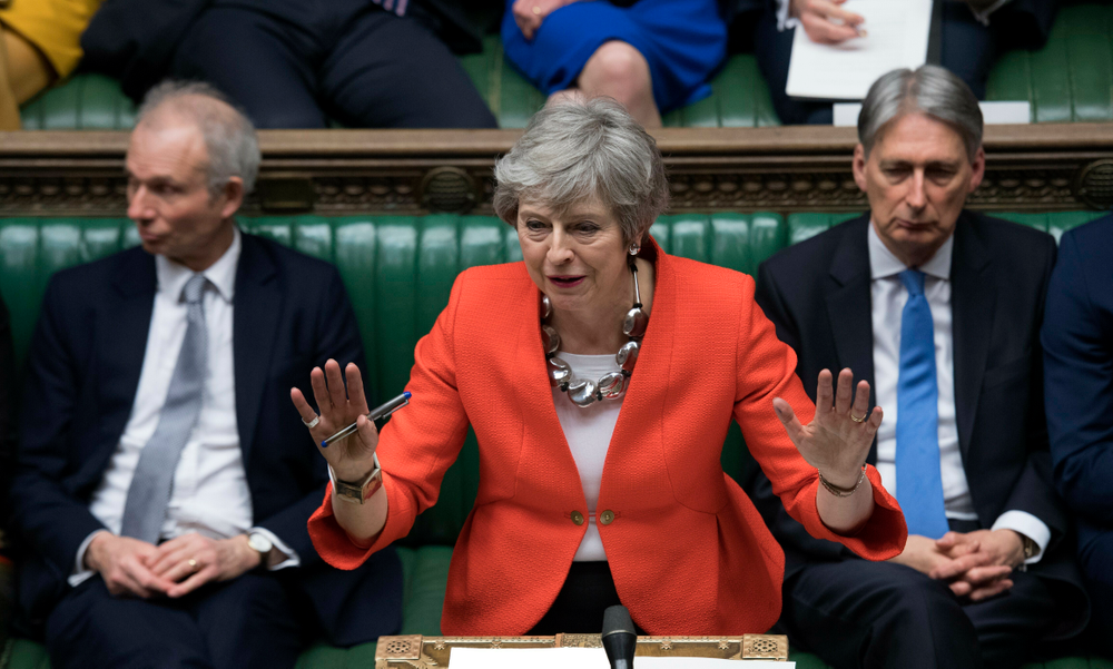 FILE - In this Tuesday March 12, 2019 file photo Britain's Prime Minister Theresa May speaks to lawmakers in parliament, London. Britain's love-hate relationship with the rest of Europe goes back decades, but the Brexit crisis gripping it today stems from dramatic January 2013 speech by Prime Minister David Cameron in which he promised an FILE - In this Tuesday March 12, 2019 file photo Britain's Prime Minister Theresa May speaks to lawmakers in parliament, London. Britain's love-hate relationship with the rest of Europe goes back decades, but the Brexit crisis gripping it today stems from dramatic January 2013 speech by Prime Minister David Cameron in which he promised an