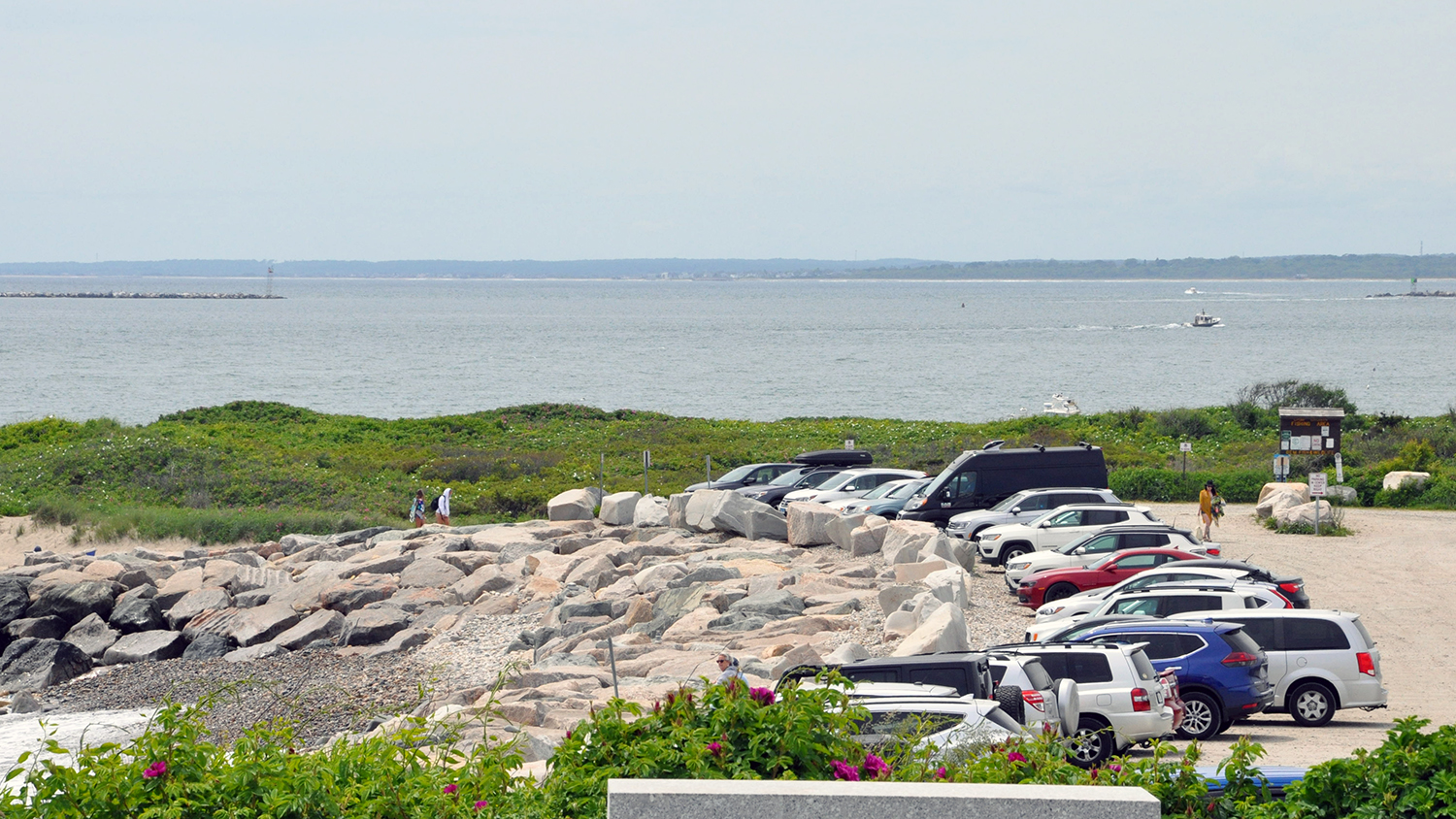 Visitors at the state’s Camp Cronin Fishing Area in Point Judith, Narragansett. 