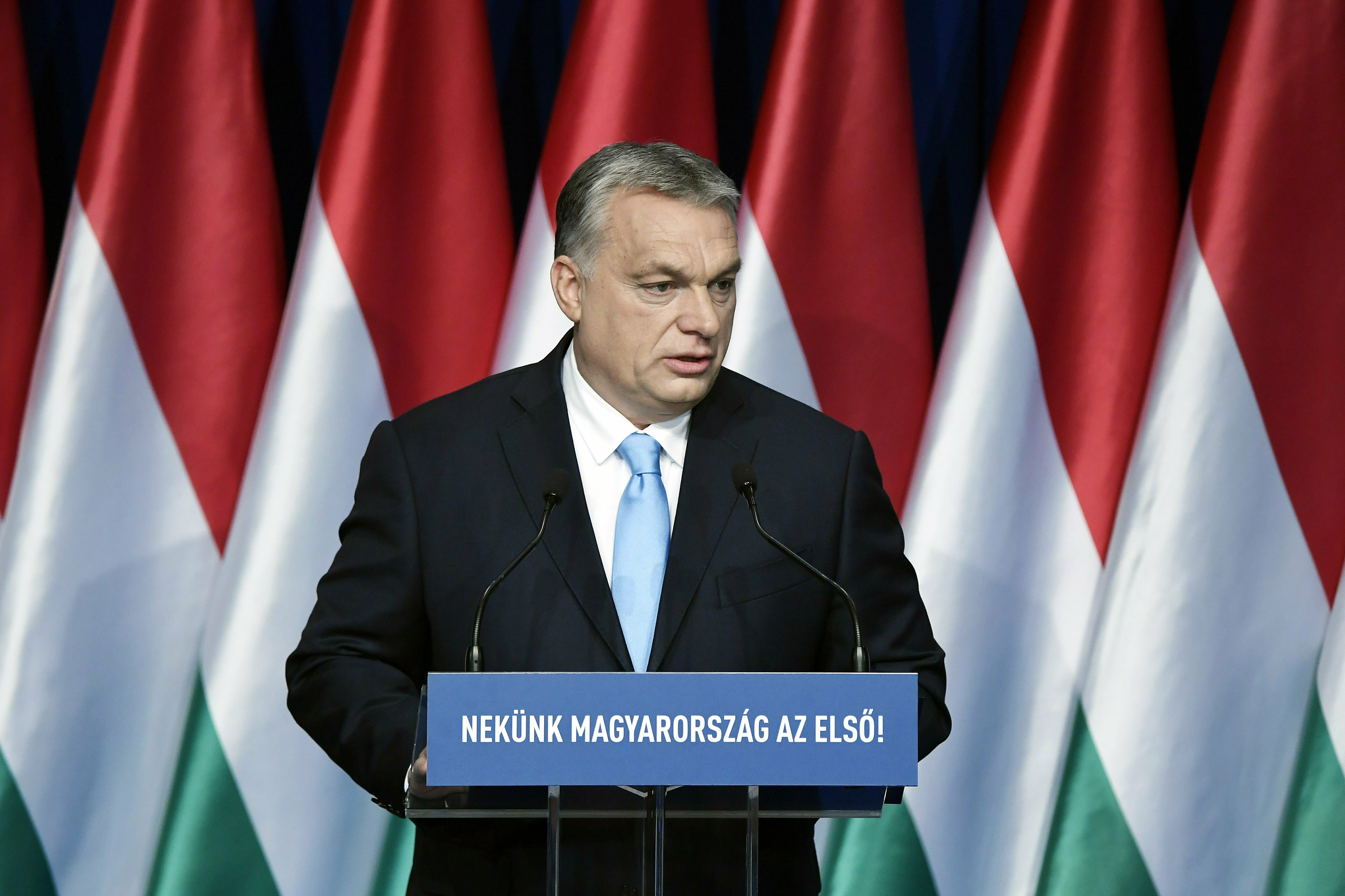 Hungarian Prime Minister Viktor Orban delivers his annual Hungarian Prime Minister Viktor Orban delivers his annual