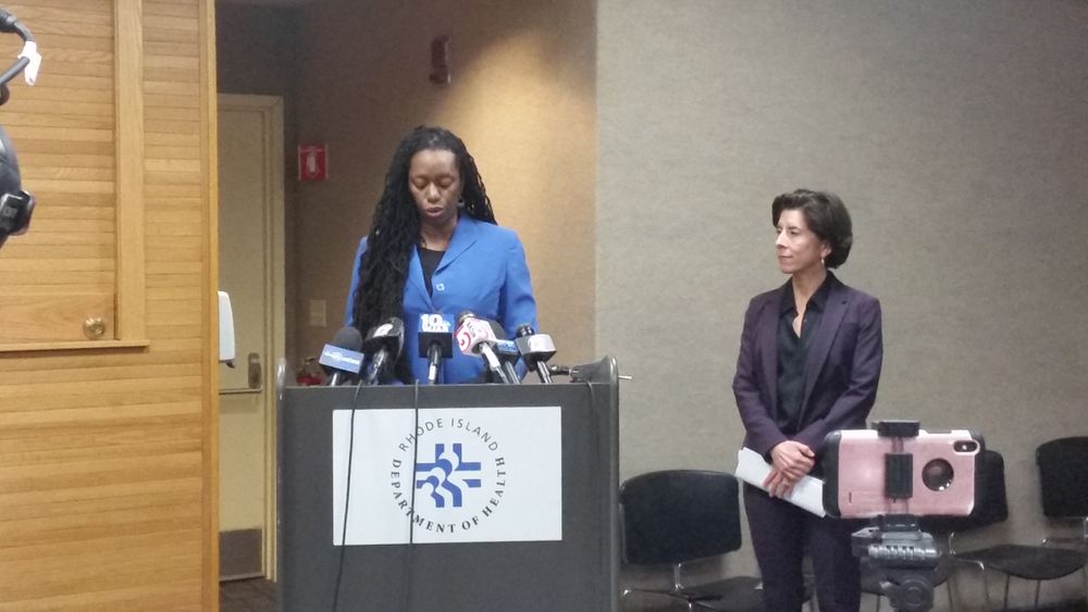 Dr. Nicole Alexander-Scott and Governor Gina Raimondo discuss the state's first confirmed case of the coronavirus.