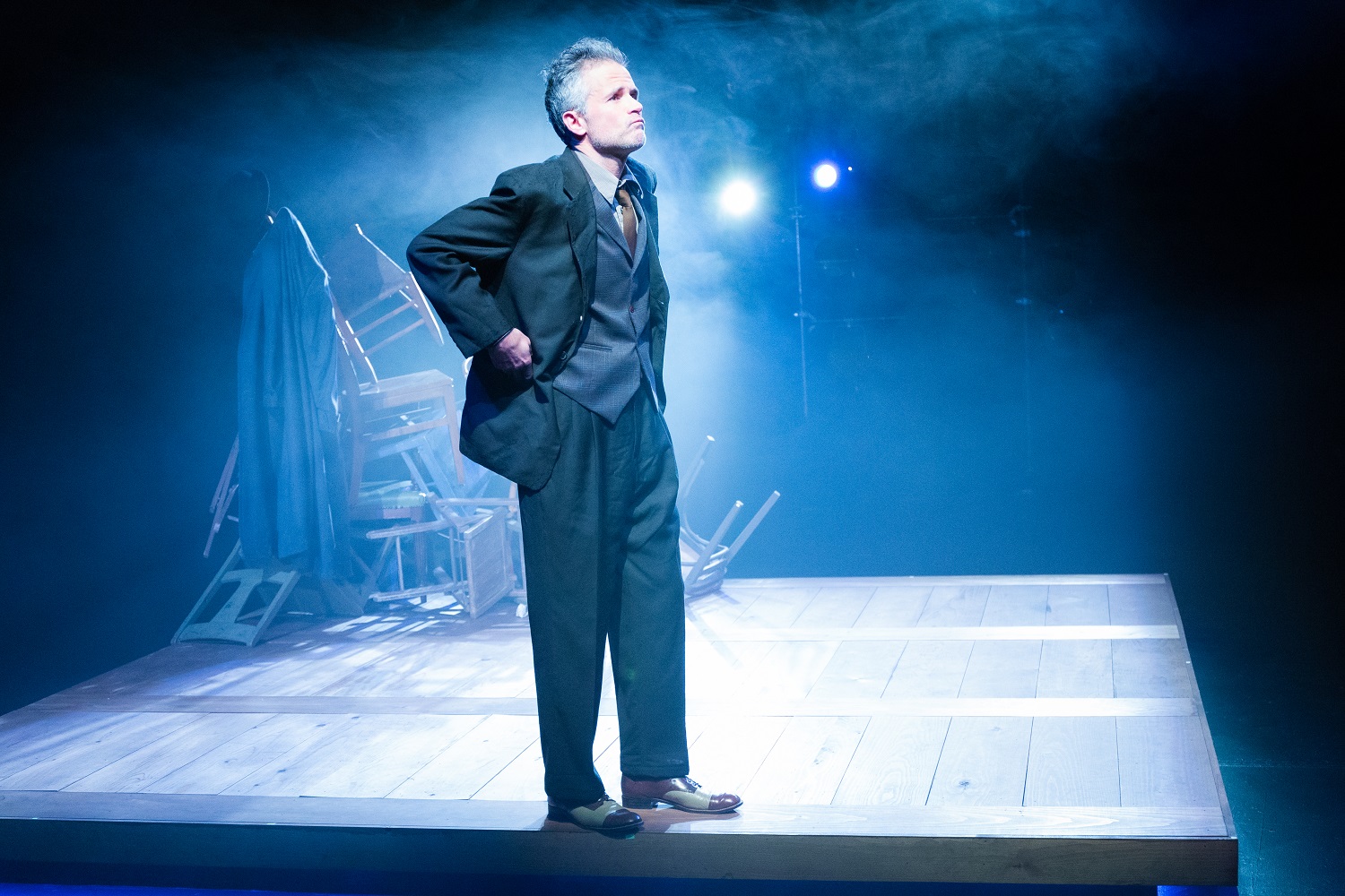 Tony Estrella as Francis Hardy in 'Faith Healer' at The Gamm Theatre