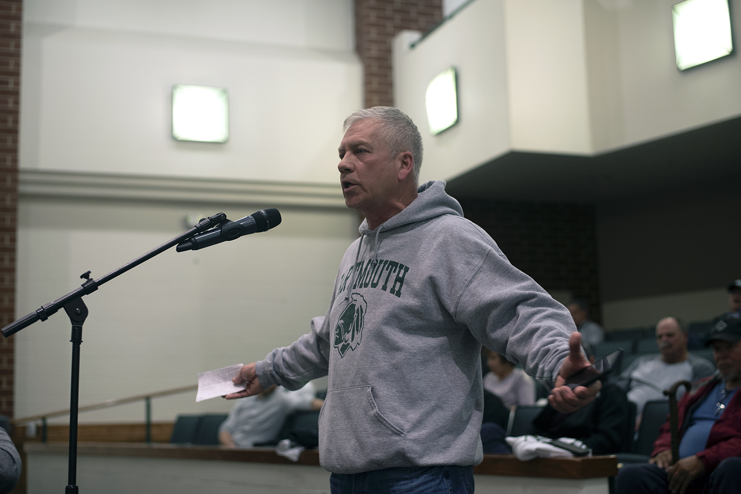 George Marcotte, a Republican activist who helped lead the Defend Dartmouth campaign, spoke at a hearing about the logo in March.