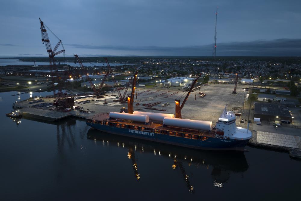 Vineyard Wind is assembling turbines at the New Bedford Marine Commerce Terminal, a facility constructed by the state government in 2015 at a cost of $120 million.