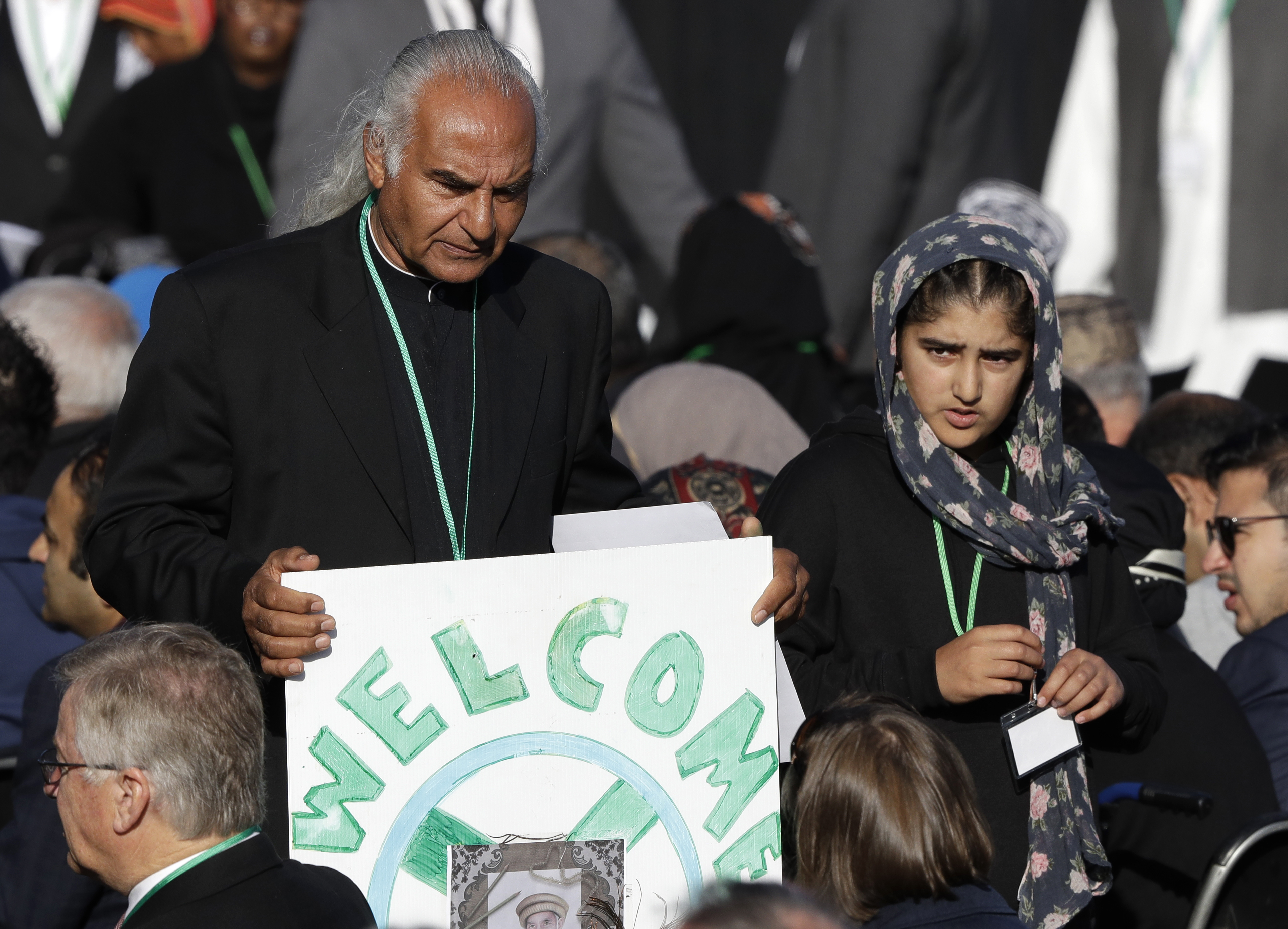 Guests arrive for the national remembrance service in Hagley Park for the victims of the March 15 mosques terrorist attack in Christchurch, New Zealand, Friday, March 29, 2019. (AP Photo/Mark Baker) Guests arrive for the national remembrance service in Hagley Park for the victims of the March 15 mosques terrorist attack in Christchurch, New Zealand, Friday, March 29, 2019. (AP Photo/Mark Baker)