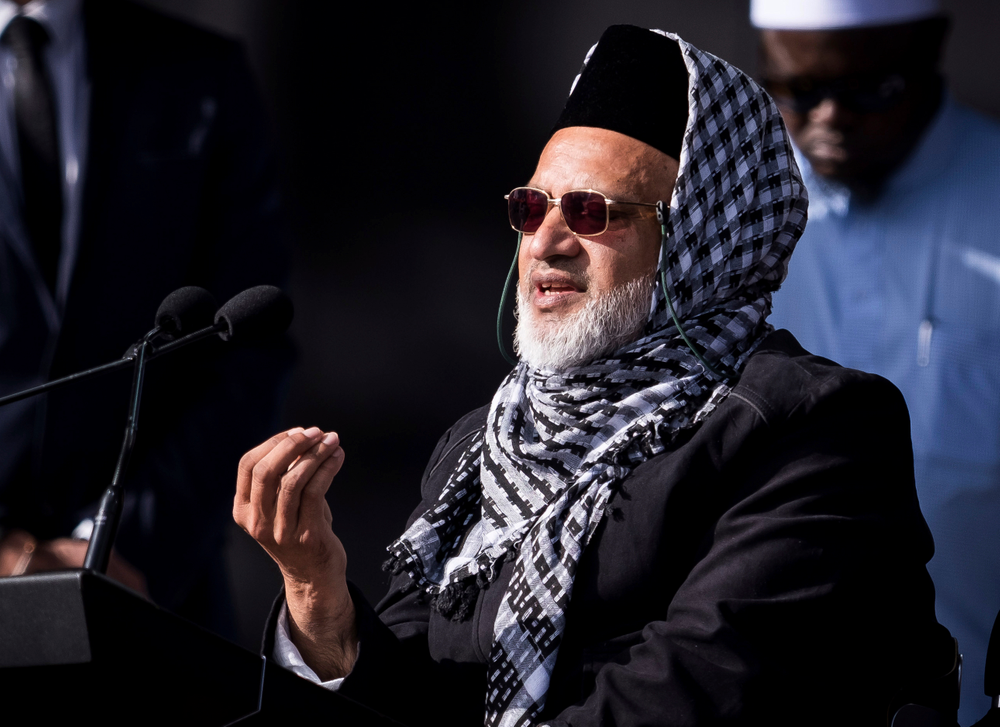 In this photo supplied by the New Zealand government, Mosque shooting survivor Farid Ahmed addresses the national remembrance service in Hagley Park for the victims of the March 15 mosques terrorist attack in Christchurch, New Zealand, Friday, March 29, 2019. (Mark Tantrum/New Zealand Government via AP) In this photo supplied by the New Zealand government, Mosque shooting survivor Farid Ahmed addresses the national remembrance service in Hagley Park for the victims of the March 15 mosques terrorist attack in Christchurch, New Zealand, Friday, March 29, 2019. (Mark Tantrum/New Zealand Government via AP)