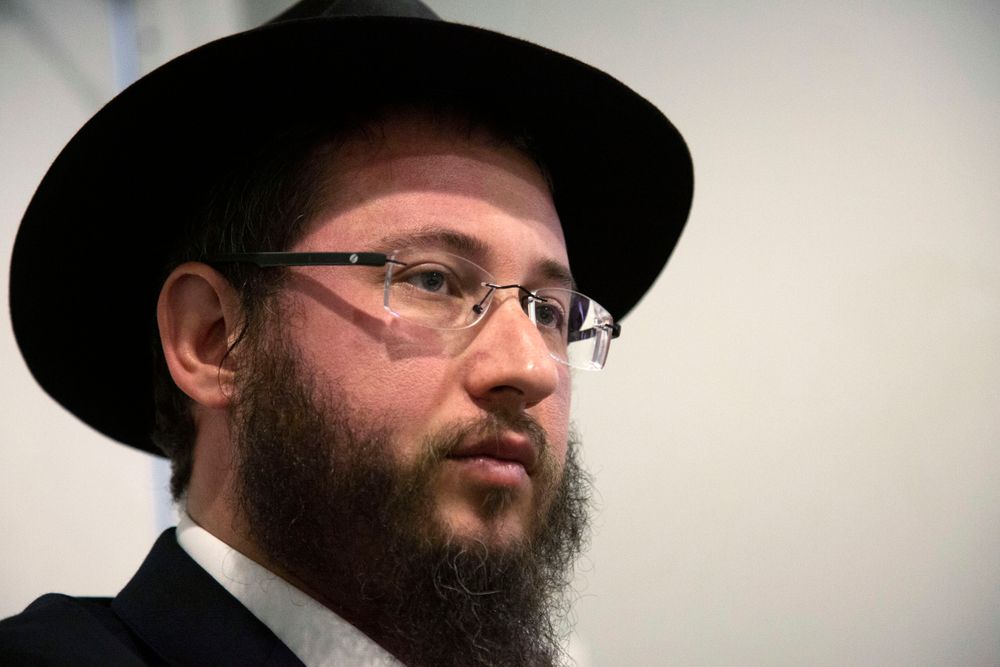 In this Nov. 22, 2019, photo, Rabbi Levi Greenberg, from El Paso, Texas, speaks to The Associated Press during the International Conference of Chabad-Lubavitch Emissaries in New York. At a time when anti-Semitic incidents are on the rise worldwide, schools should take steps to teach empathy as an antidote to racism and religious hatred. In this Nov. 22, 2019, photo, Rabbi Levi Greenberg, from El Paso, Texas, speaks to The Associated Press during the International Conference of Chabad-Lubavitch Emissaries in New York. At a time when anti-Semitic incidents are on the rise worldwide, schools should take steps to teach empathy as an antidote to racism and religious hatred.
