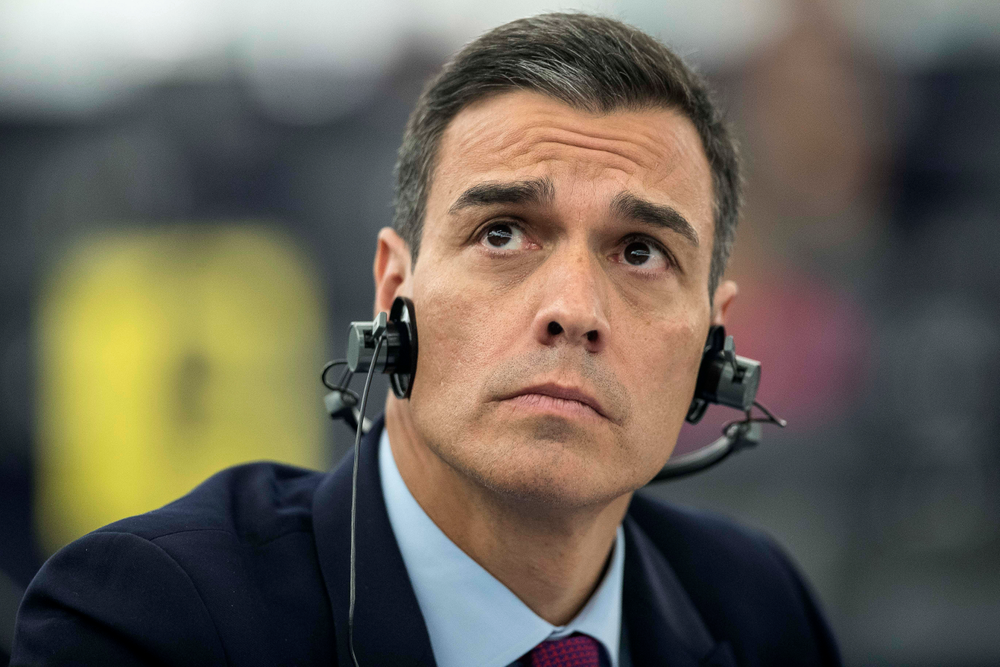 FILE - In this Jan.16, 2019 file photo, Spanish Prime Minister Pedro Sanchez listens during a debate on the future of Europe at the European Parliament in Strasbourg, eastern France. During a visit to the national institute for cybersecurity in Leon in Spain on Tuesday April 9, 2019, Sanchez said that whoever wins the upcoming general election in Spain should launch a national cybersecurity plan to fight attempts to undermine democracy and citizens' trust in the political system. (AP Photo/Jean-Francois Badias, File) FILE - In this Jan.16, 2019 file photo, Spanish Prime Minister Pedro Sanchez listens during a debate on the future of Europe at the European Parliament in Strasbourg, eastern France. During a visit to the national institute for cybersecurity in Leon in Spain on Tuesday April 9, 2019, Sanchez said that whoever wins the upcoming general election in Spain should launch a national cybersecurity plan to fight attempts to undermine democracy and citizens' trust in the political system. (AP Photo/Jean-Francois Badias, File)