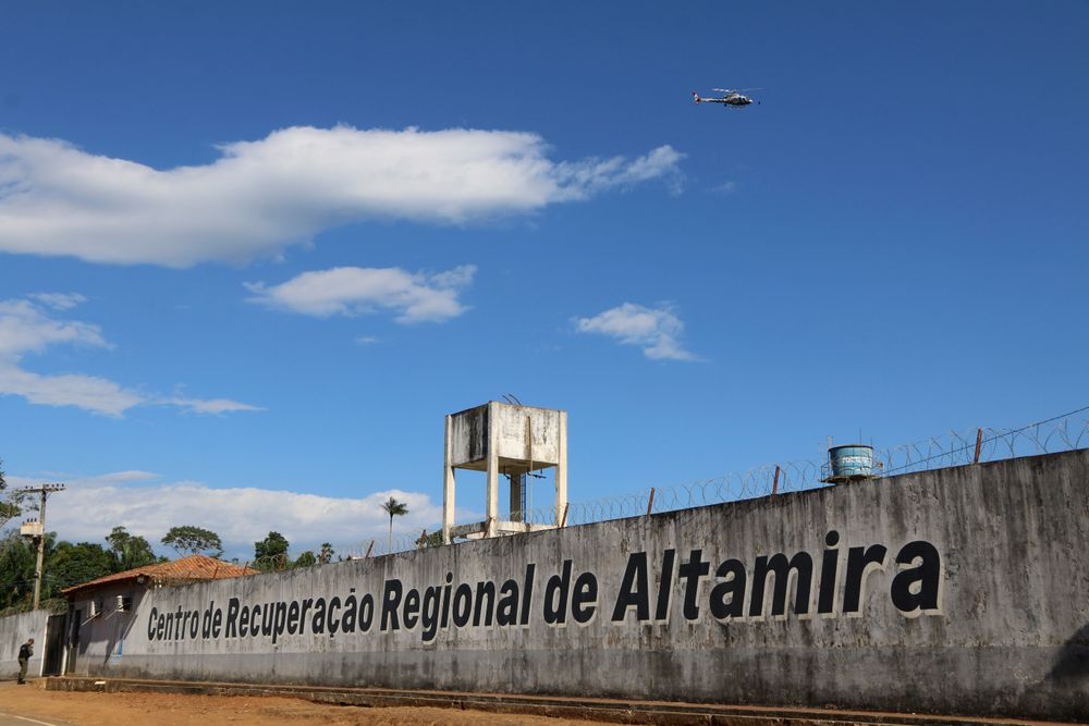 A police helicopter flies over the Regional Recovery Center, a prison, in Altamira, Para state, Brazil, Monday, July 29, 2019. Authorities say at least 52 prisoners were killed by other inmates during a riot, and that some of the victims were decapitated while others asphyxiated. (Wilson Soares/Panamazonica via AP) A police helicopter flies over the Regional Recovery Center, a prison, in Altamira, Para state, Brazil, Monday, July 29, 2019. Authorities say at least 52 prisoners were killed by other inmates during a riot, and that some of the victims were decapitated while others asphyxiated. (Wilson Soares/Panamazonica via AP)