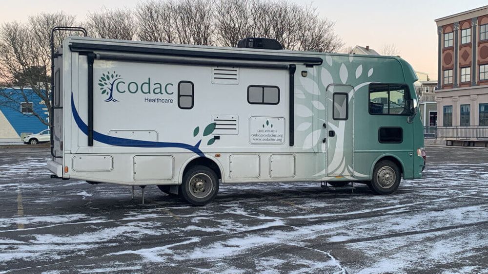 A mobile clinic in Woonsocket, RI. Chasing The Fix explores some of the barriers faced by people experiencing homelessness who also are struggling with addiction.